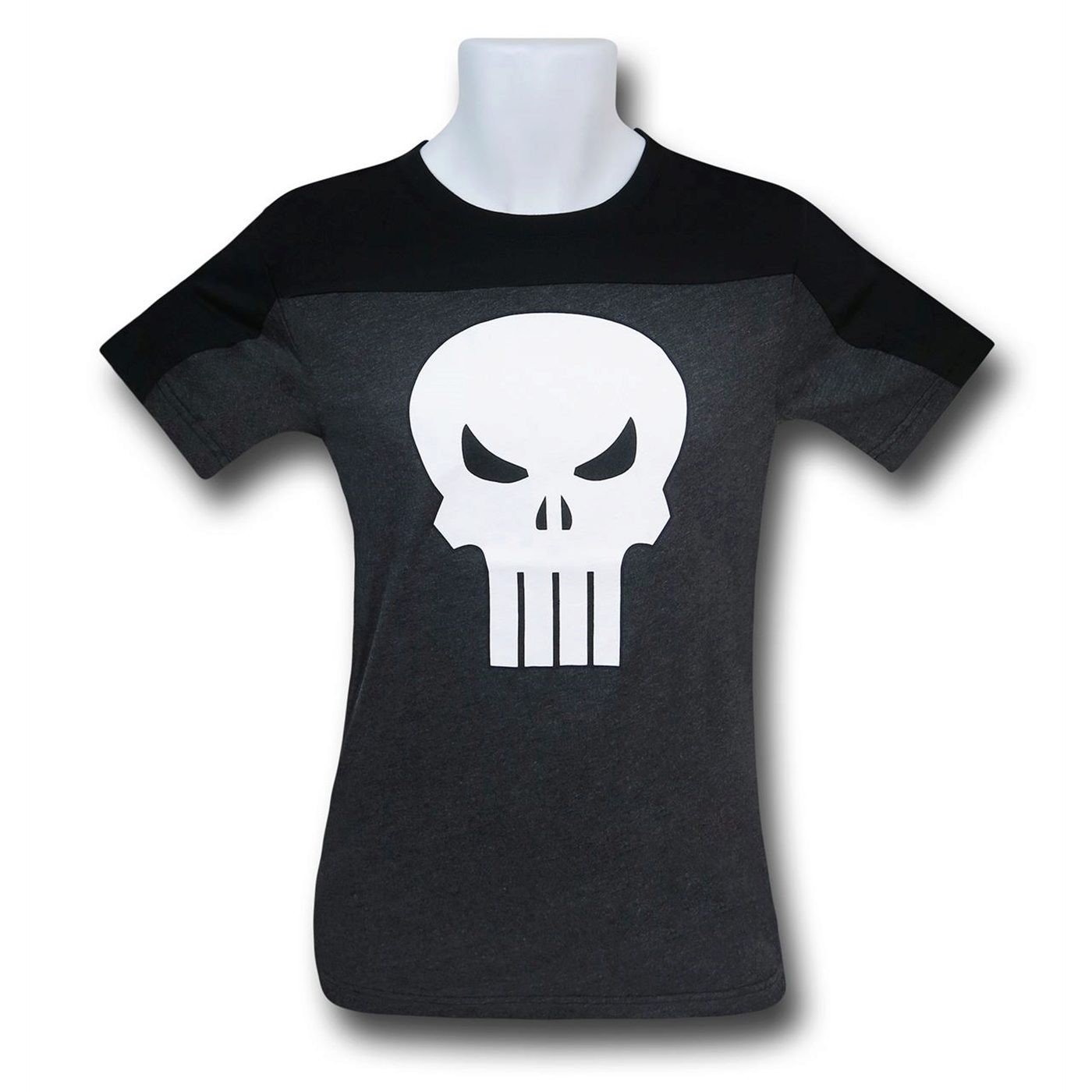 Punisher Symbol Two-Tone Men's T-Shirt, Black