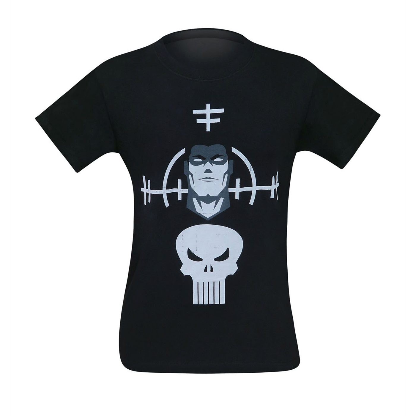 Punisher and Target Minimalist Men's T-Shirt, Black