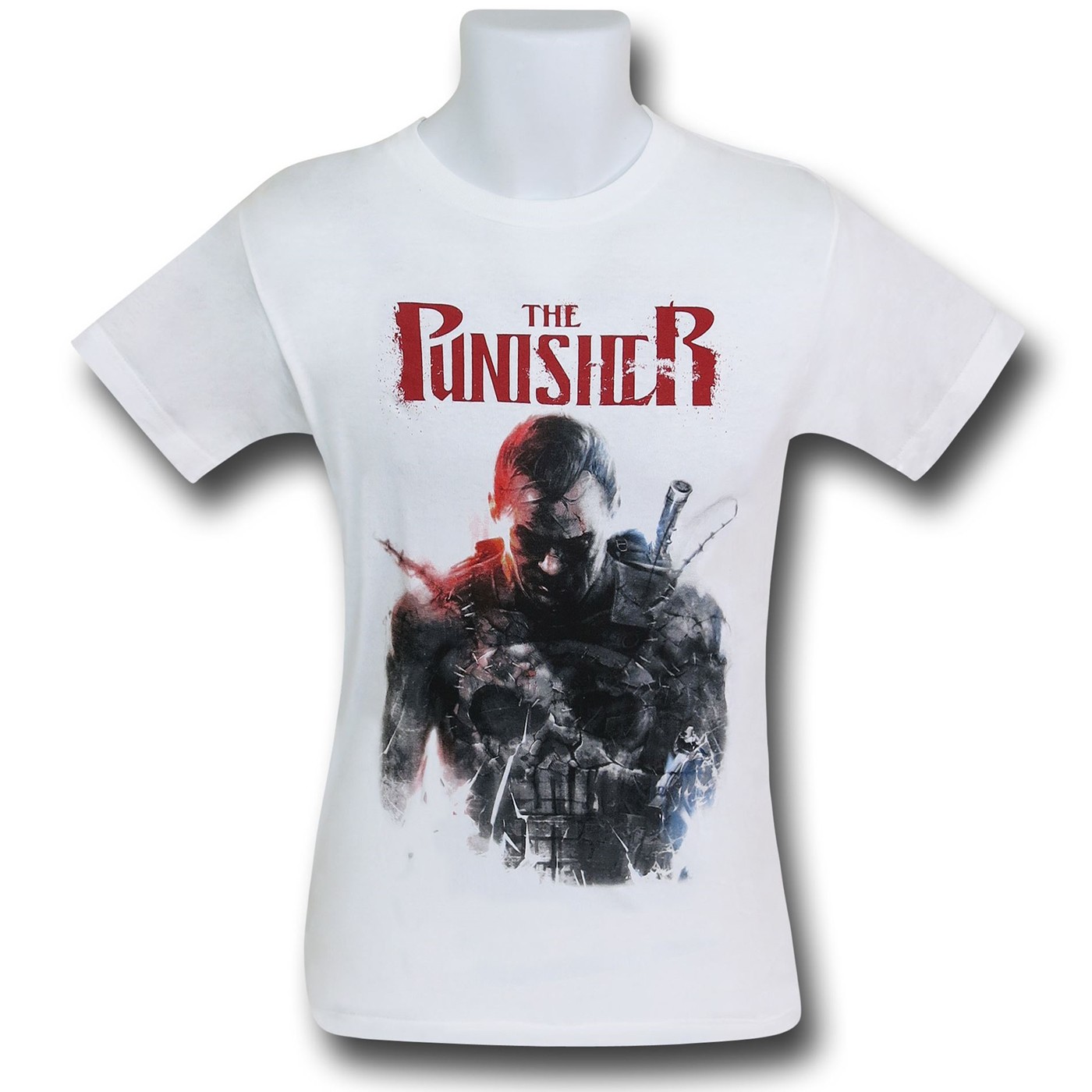Punisher Watercolor White T-Shirt, White