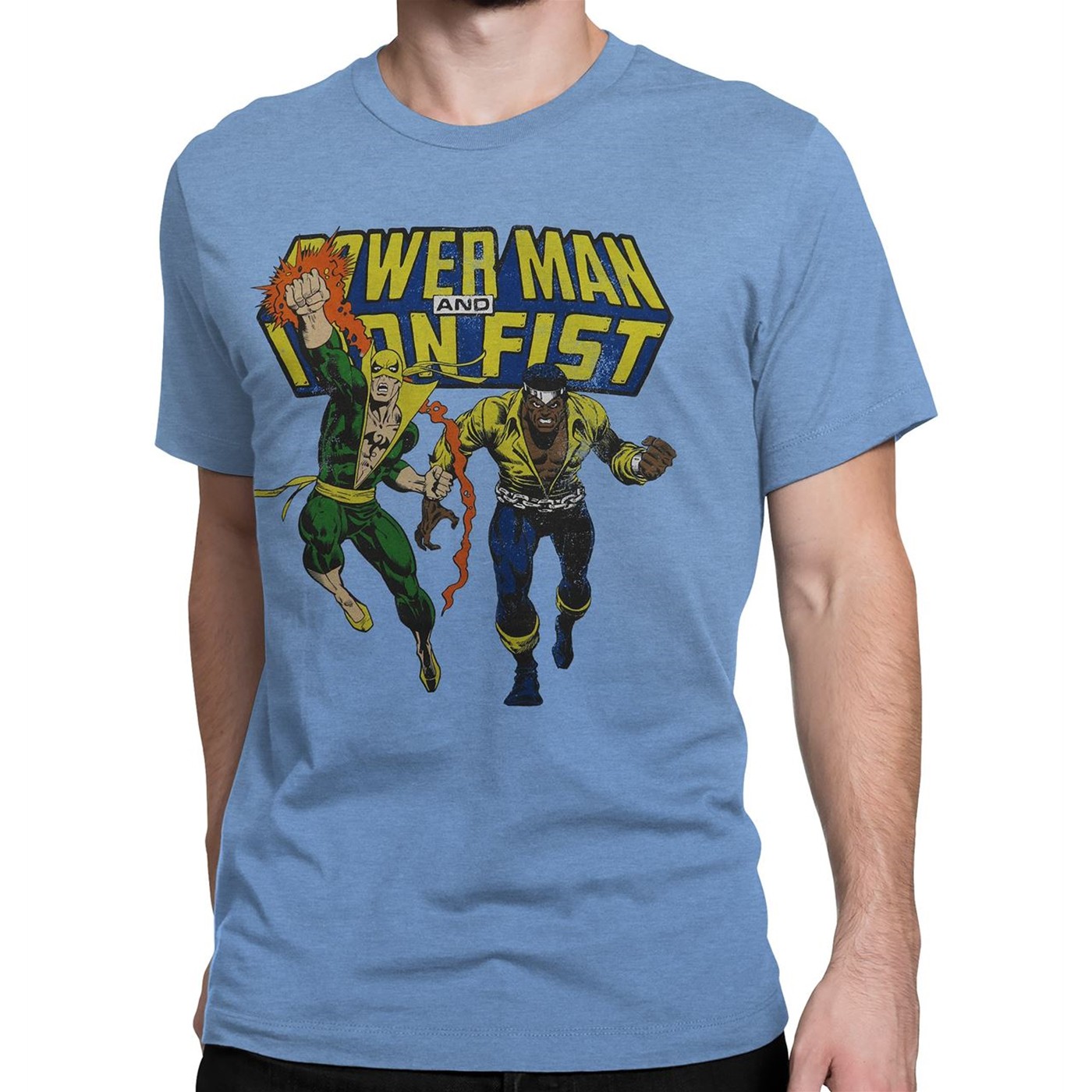 Power Man and Iron Fist Men's T-Shirt, Blue