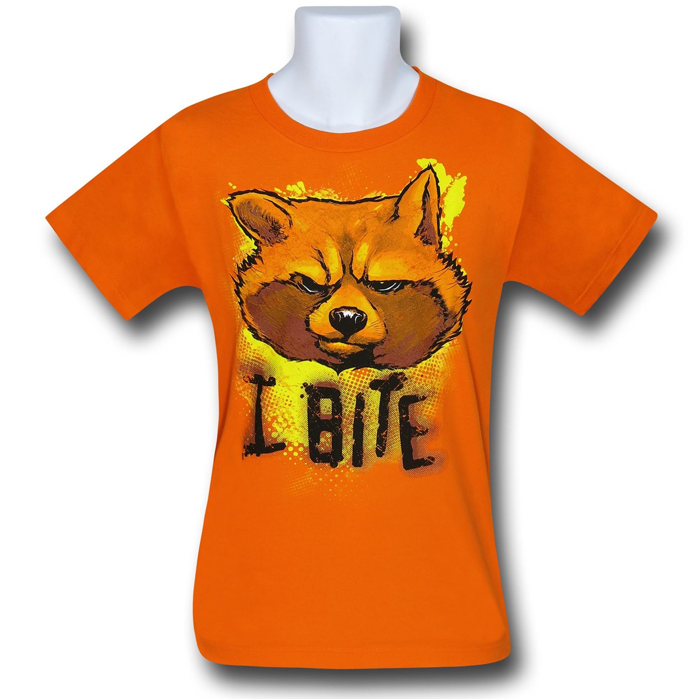 Rocket Raccoon I Bite Kids T-Shirt, Orange