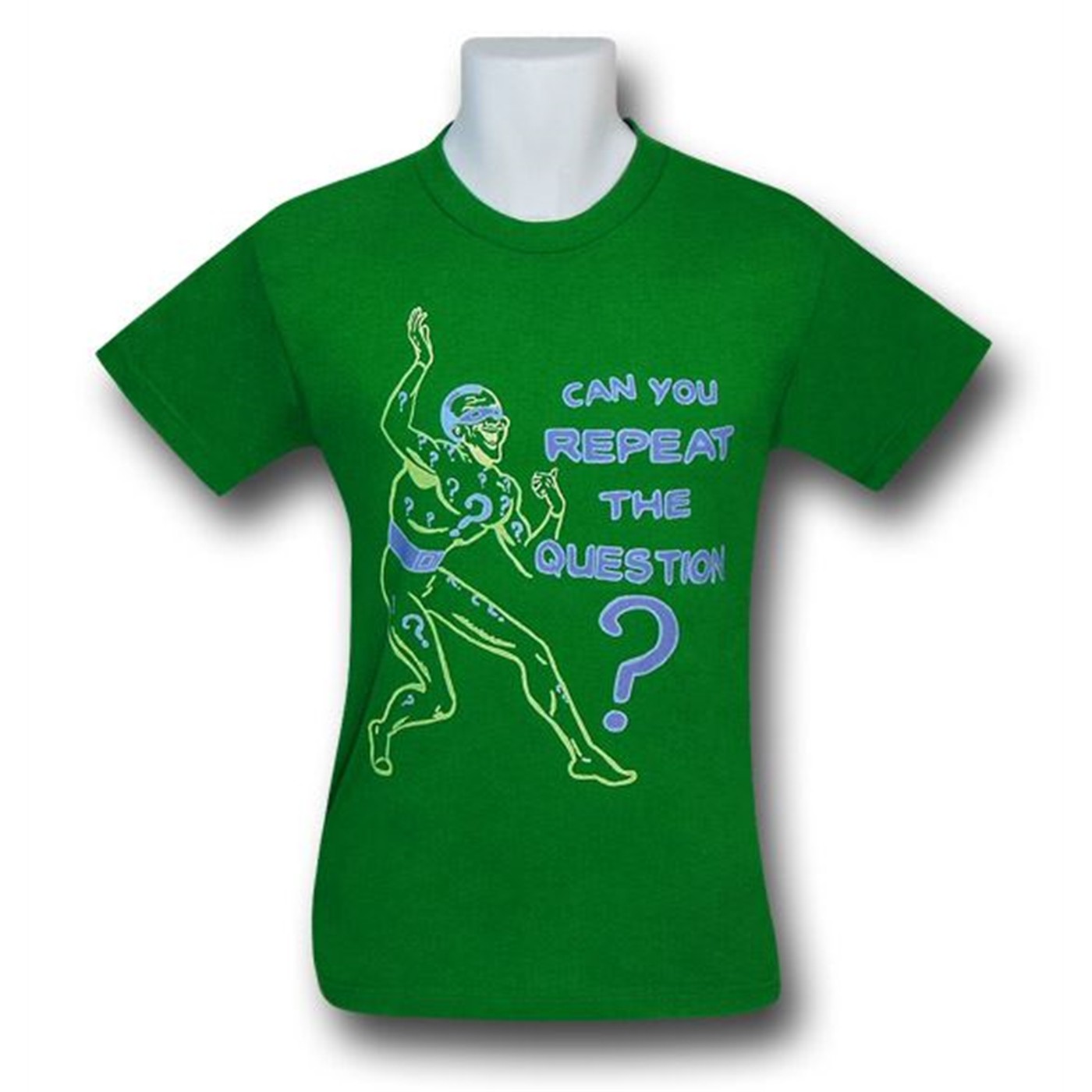 Riddler Repeat the Question Green T-Shirt, Green