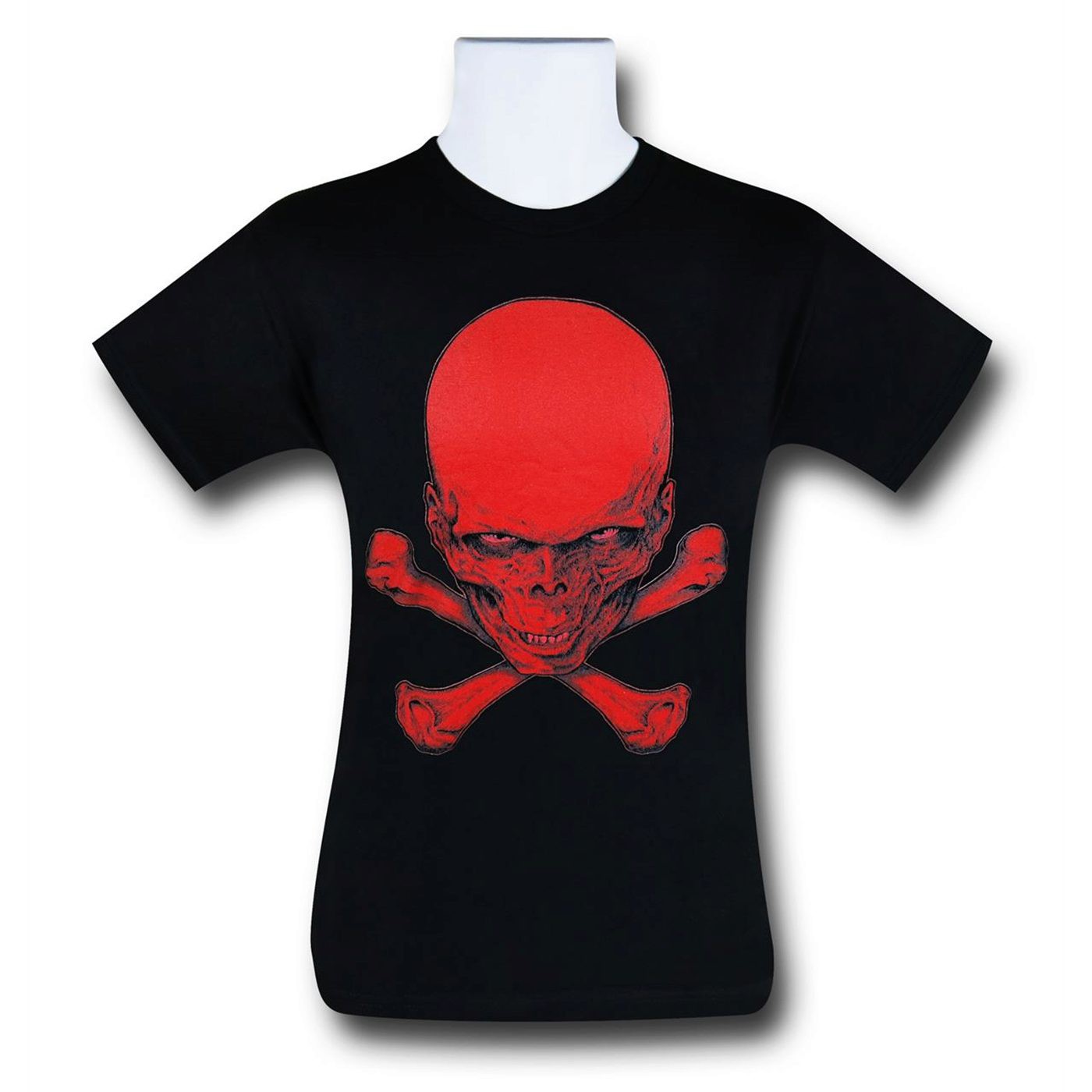 Red Skull Crossbones 30 Single T-Shirt, Black