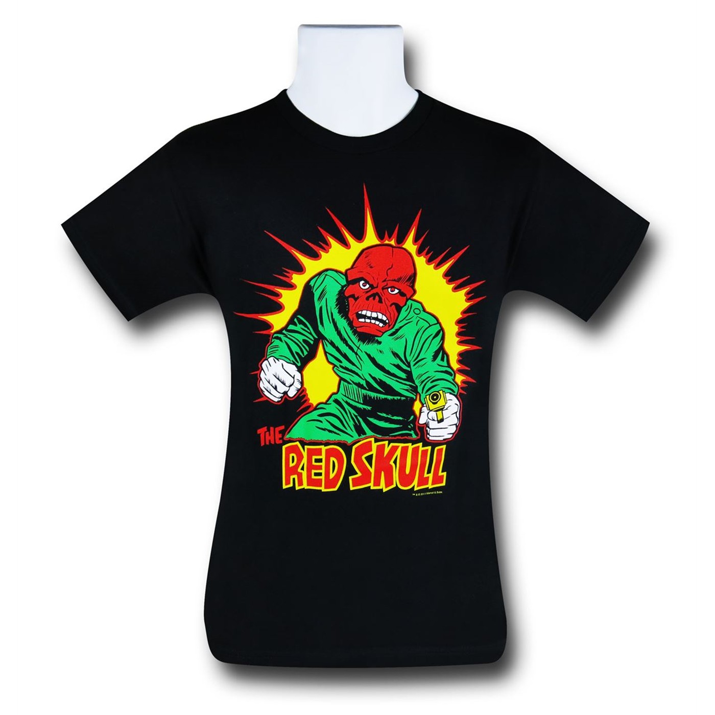 Red Skull Kirby Killer Pose T-Shirt, Black