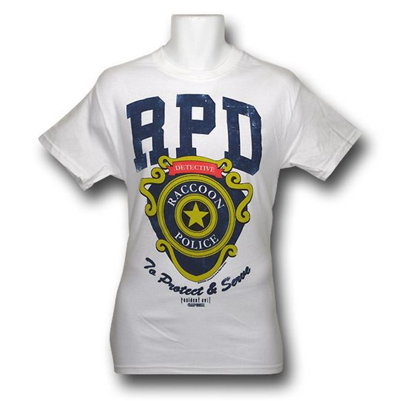 Resident Evil Raccoon Police T-Shirt, White