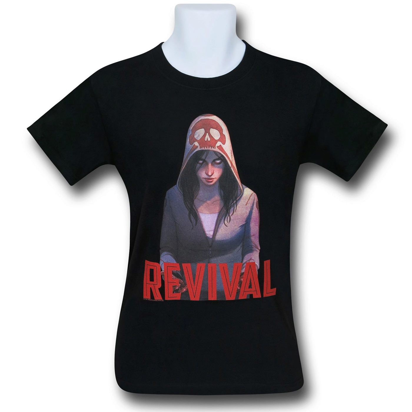 Revival Em on Black T-Shirt, Black