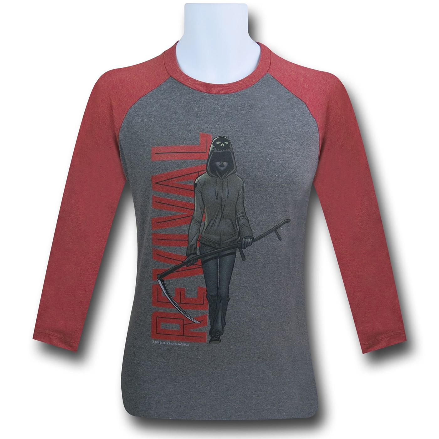 Revival Martha Logo Baseball T-Shirt, Grey
