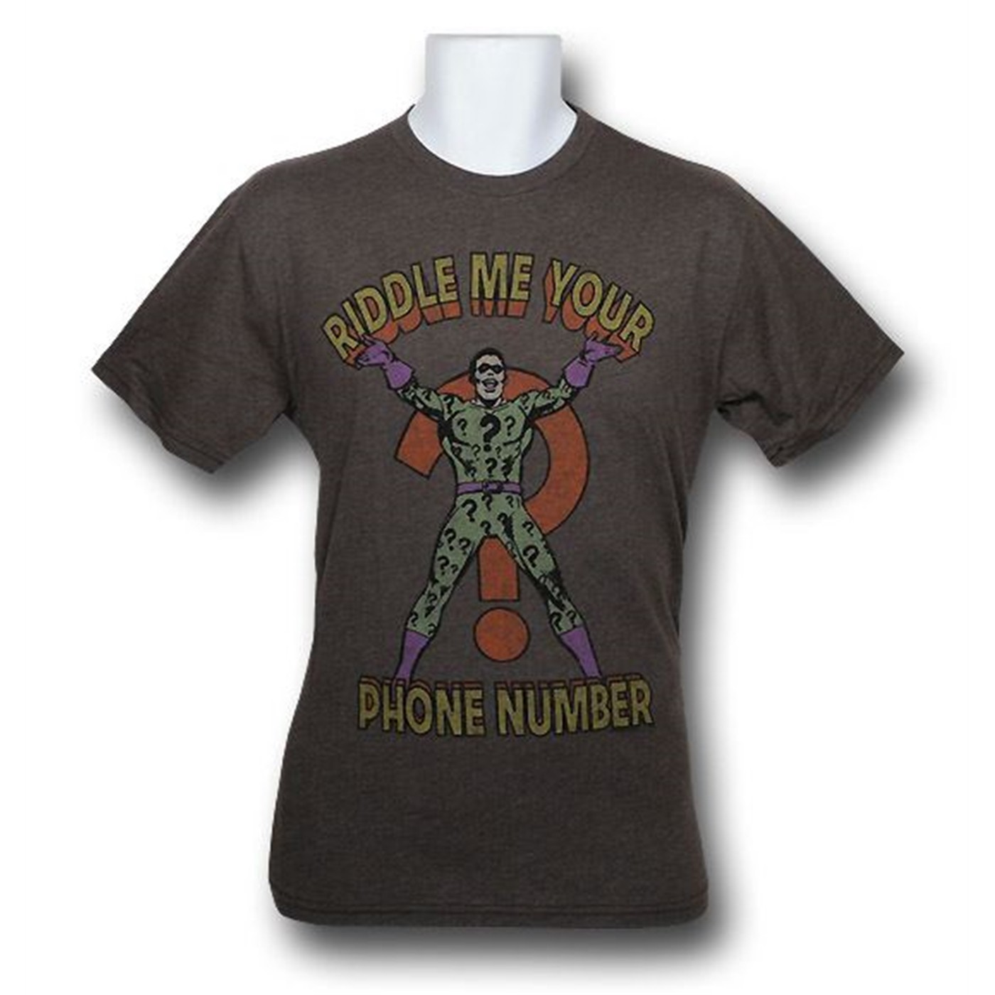 Riddle Me Your Number Junk Food T-Shirt, Brown
