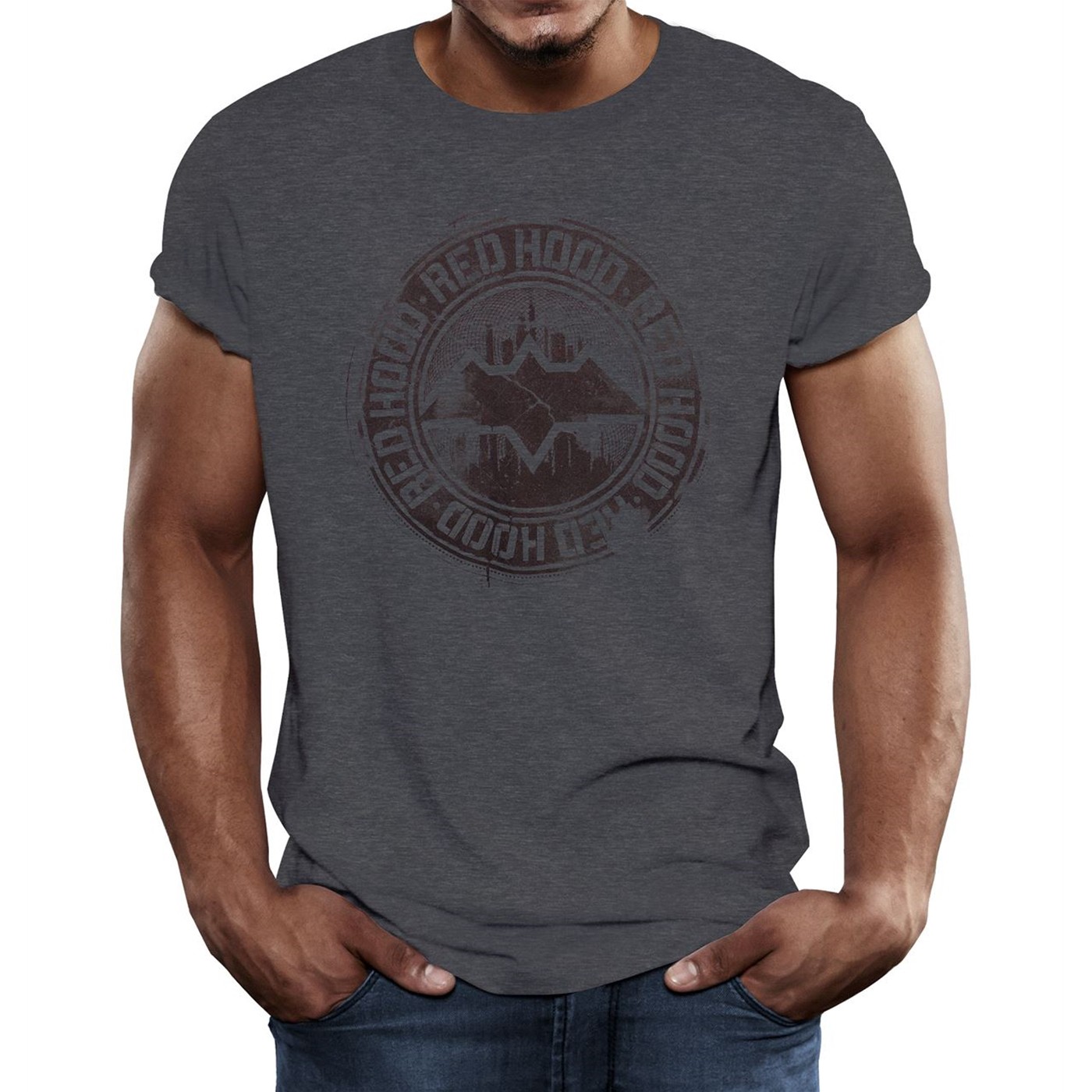 Red Hood Vigilante Outlaw Men's T-Shirt, Grey