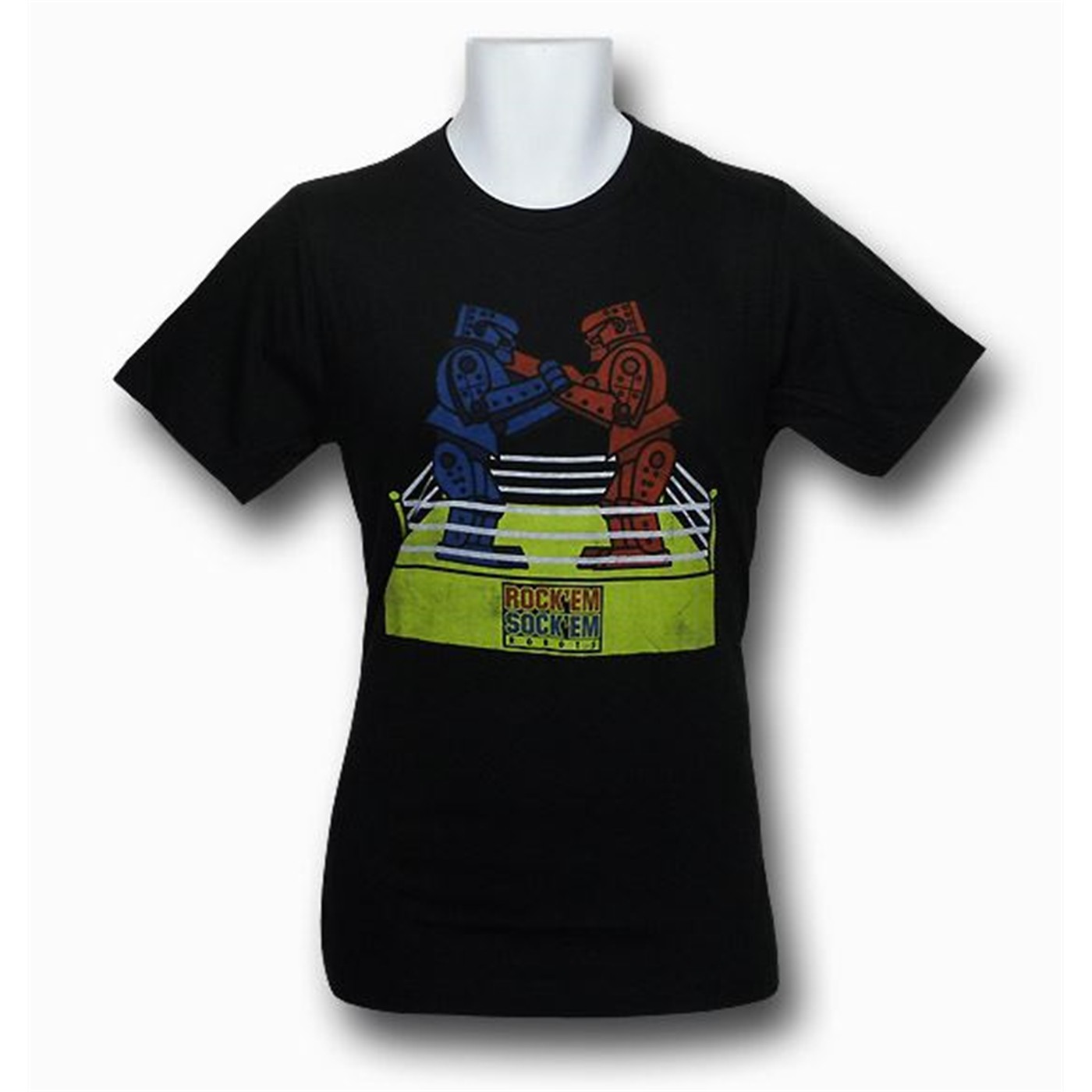 Rock Em Sock Em Robots Game 30 Single T-Shirt, Black