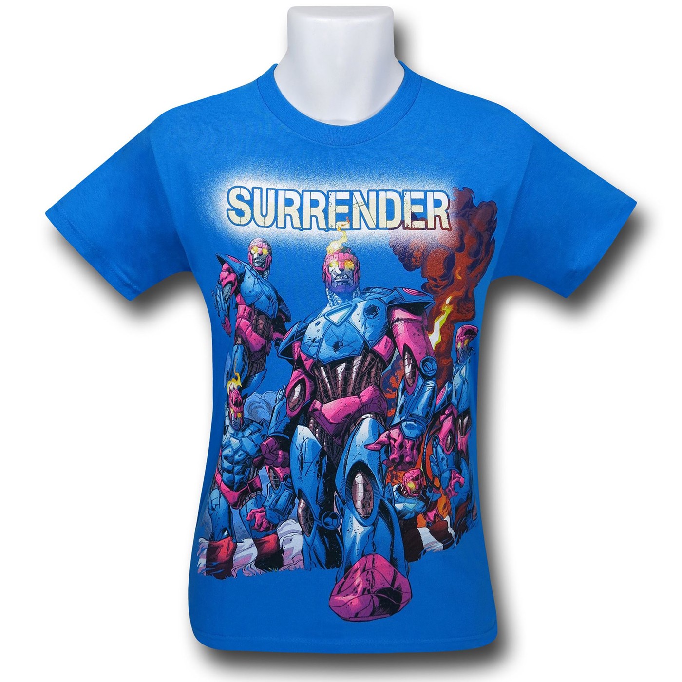 X-Men Sentinel Surrender March Blue T-Shirt, Blue