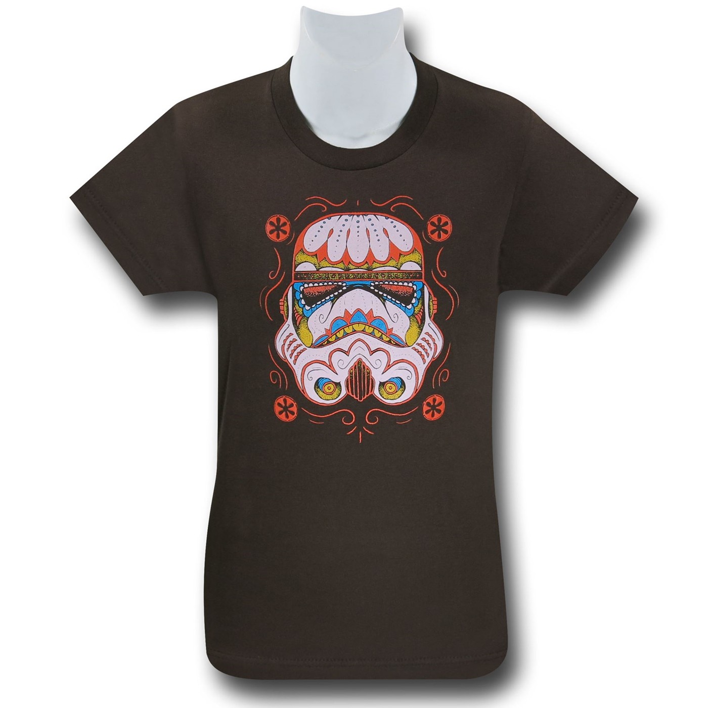 Sugar Skull Troops Helmet Women's T-Shirt, Brown