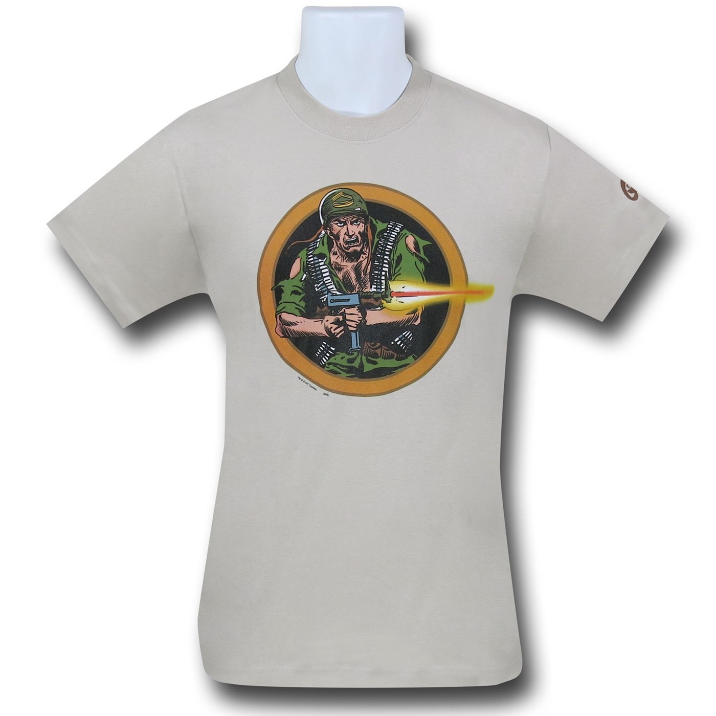 Sgt Rock Attack T-Shirt by Joe Kubert, Brown