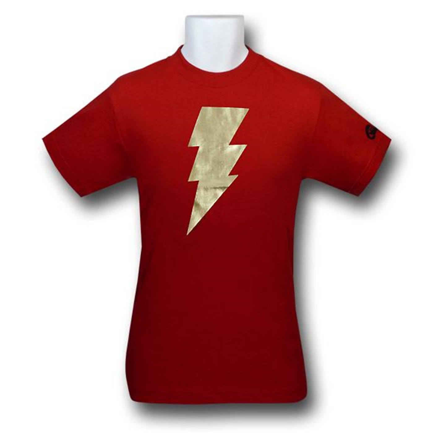Shazam Metalix Symbol Youth T-Shirt, Red