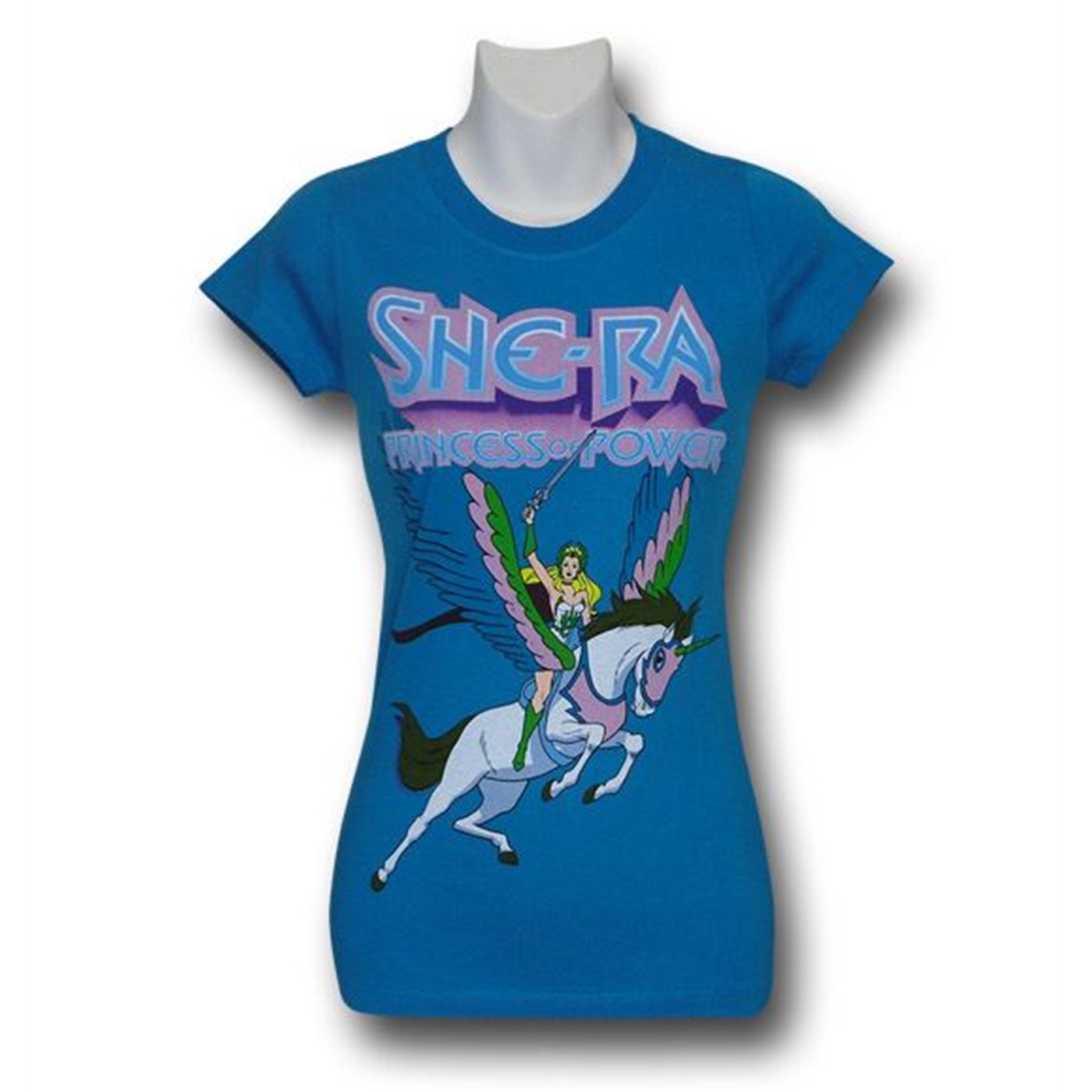She-Ra & Swiftwind Juniors T-Shirt, Blue