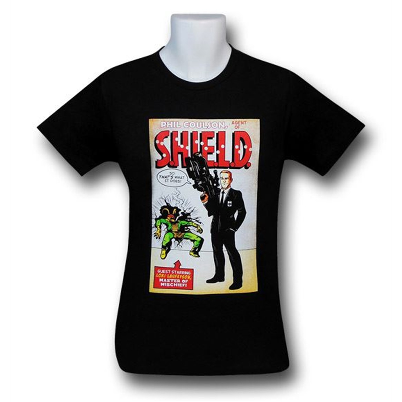 S.H.I.E.L.D. Coulson's Gun 30 Single T-Shirt, Black