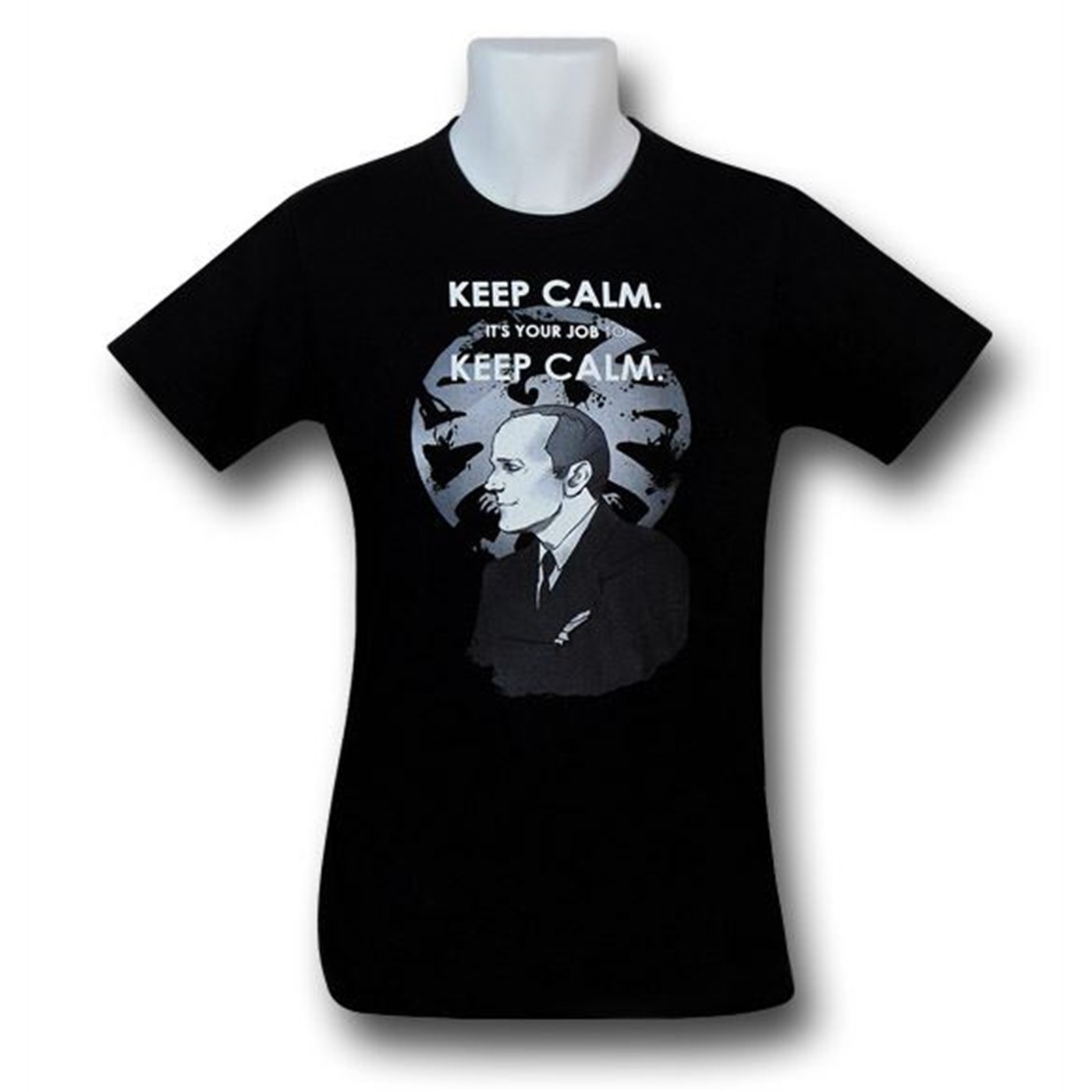 S.H.I.E.L.D. Keep Calm Coulson 30 Single T-Shirt, Black