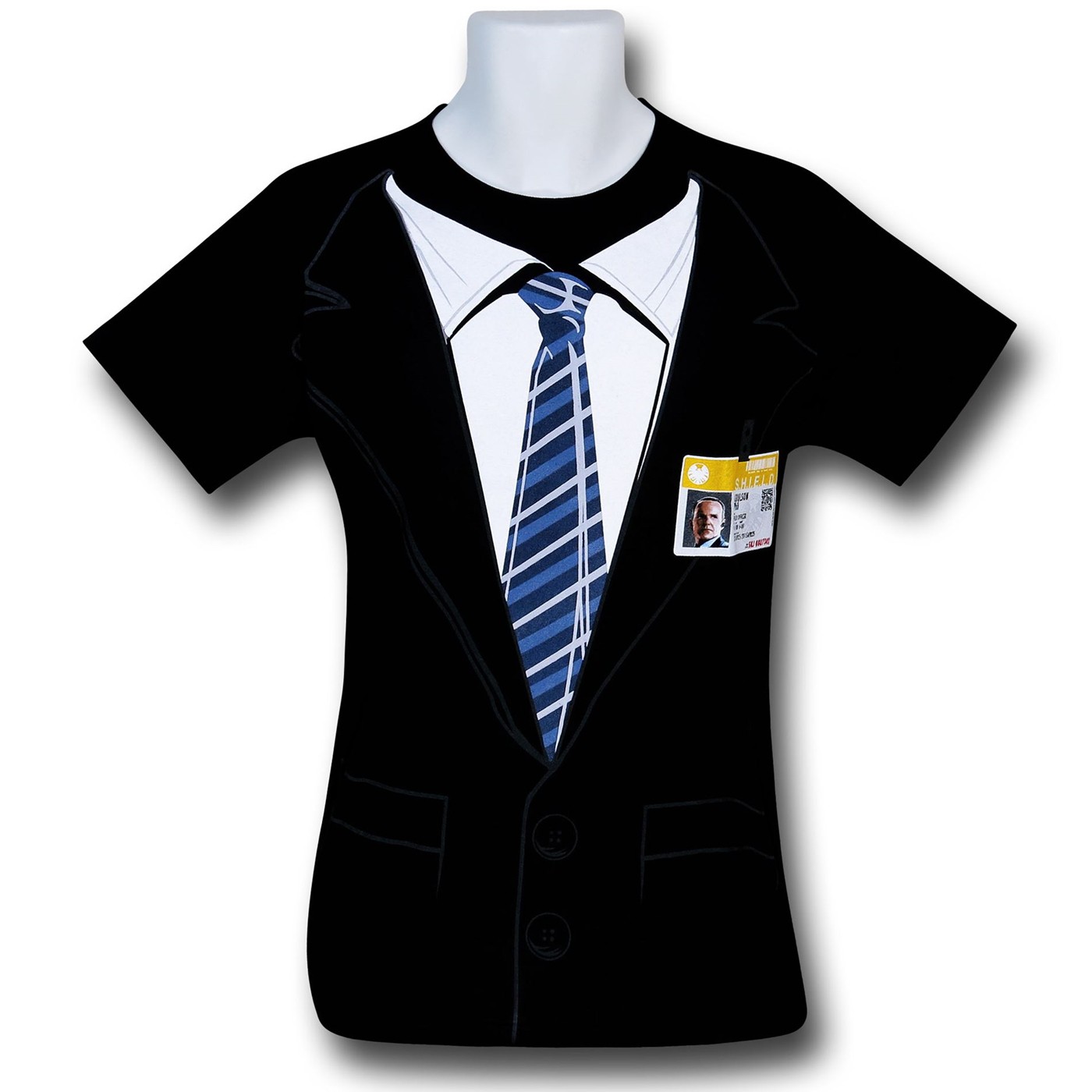 SHIELD Suit Costume Black T-Shirt, Black