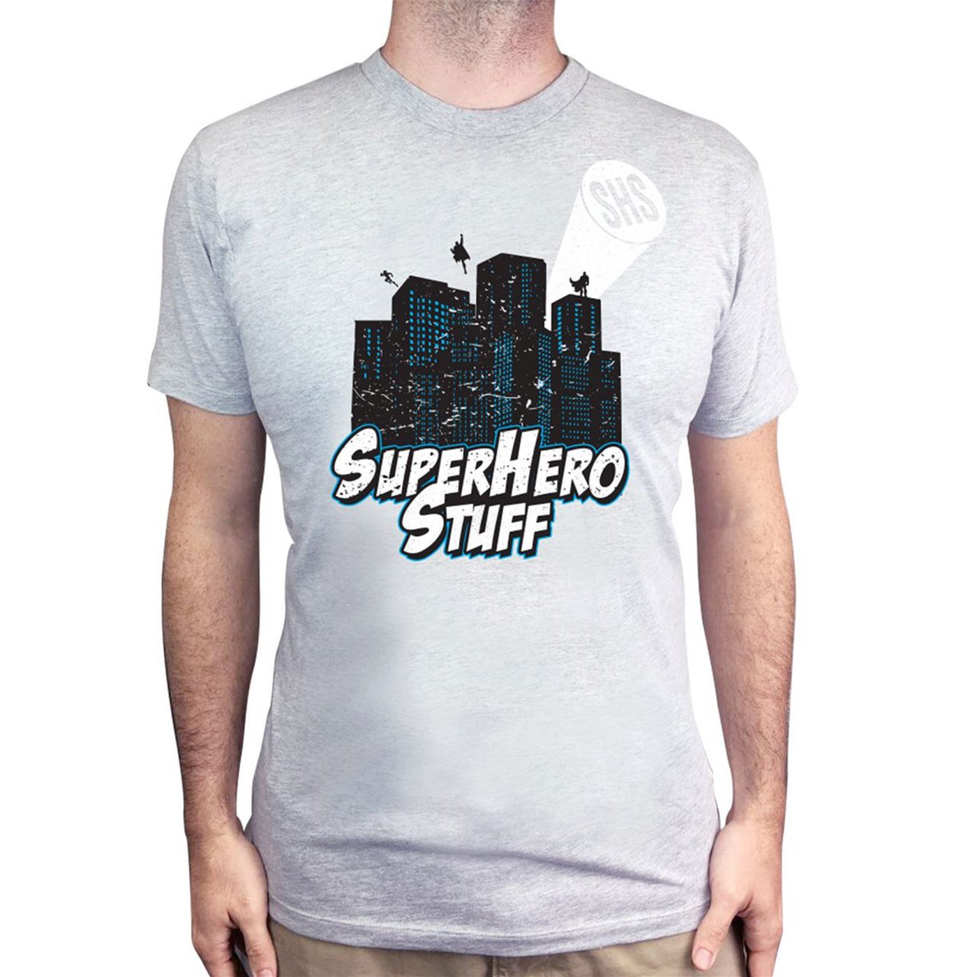 SuperHeroStuff 17th Anniversary Men's T-Shirt, Grey