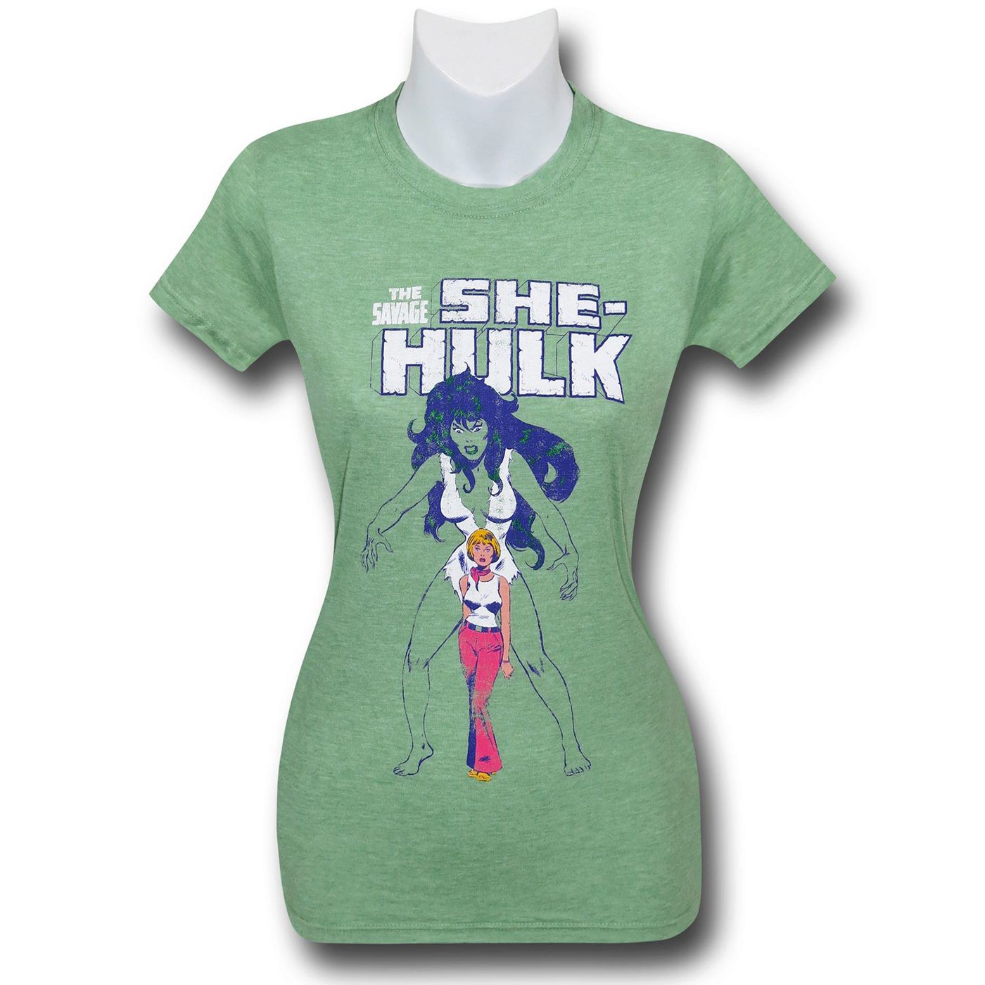 Savage She-Hulk Heather Green Women's T-Shirt, Green