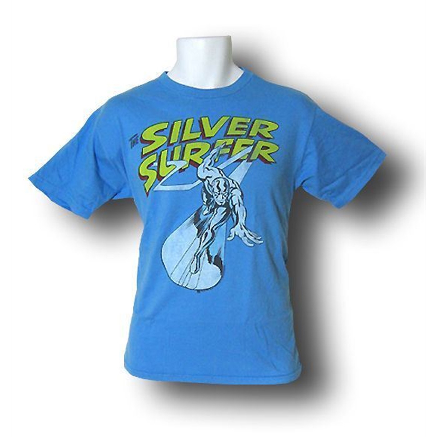 Silver Surfer Cool Blue Junk Food T-Shirt, Blue