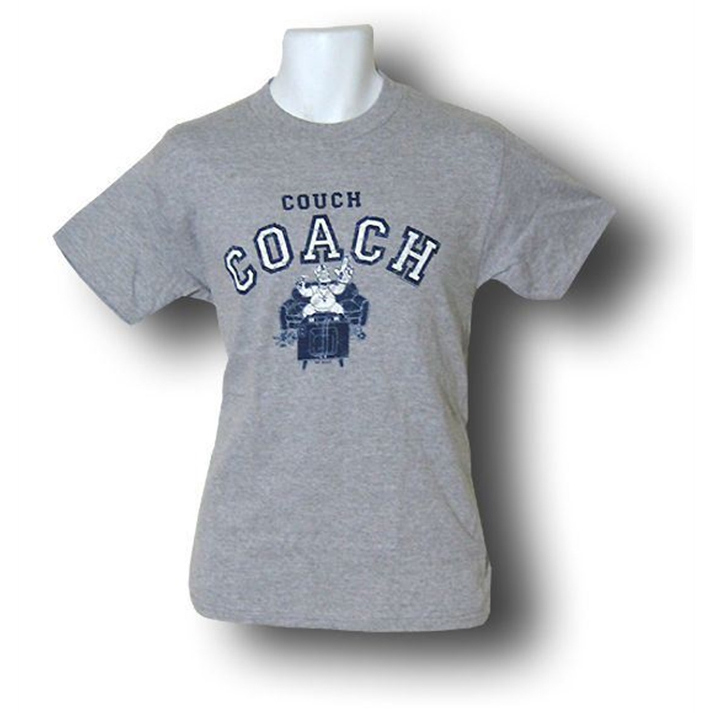 Simpsons Gray Homer Couch Coach T- Shirt, Grey