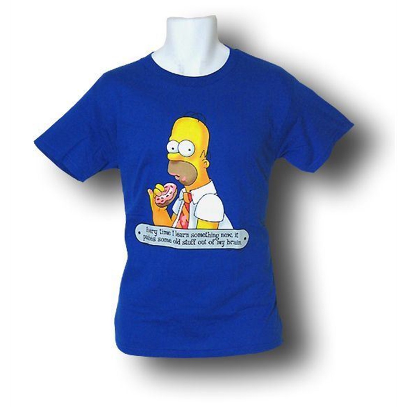 Simpsons Homer Learn Something New T-Shirt, Blue