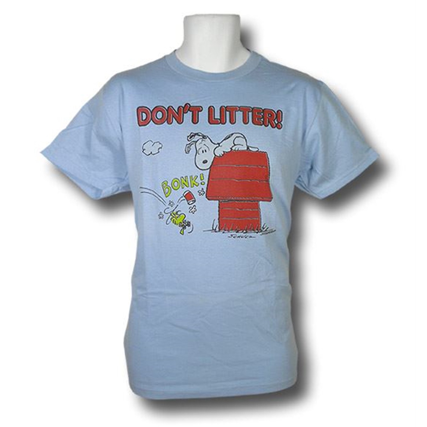 Snoopy Don't Litter T-Shirt, Blue