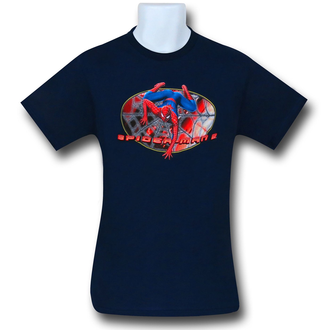 Spiderman 2 Movie T-shirt Web, Blue