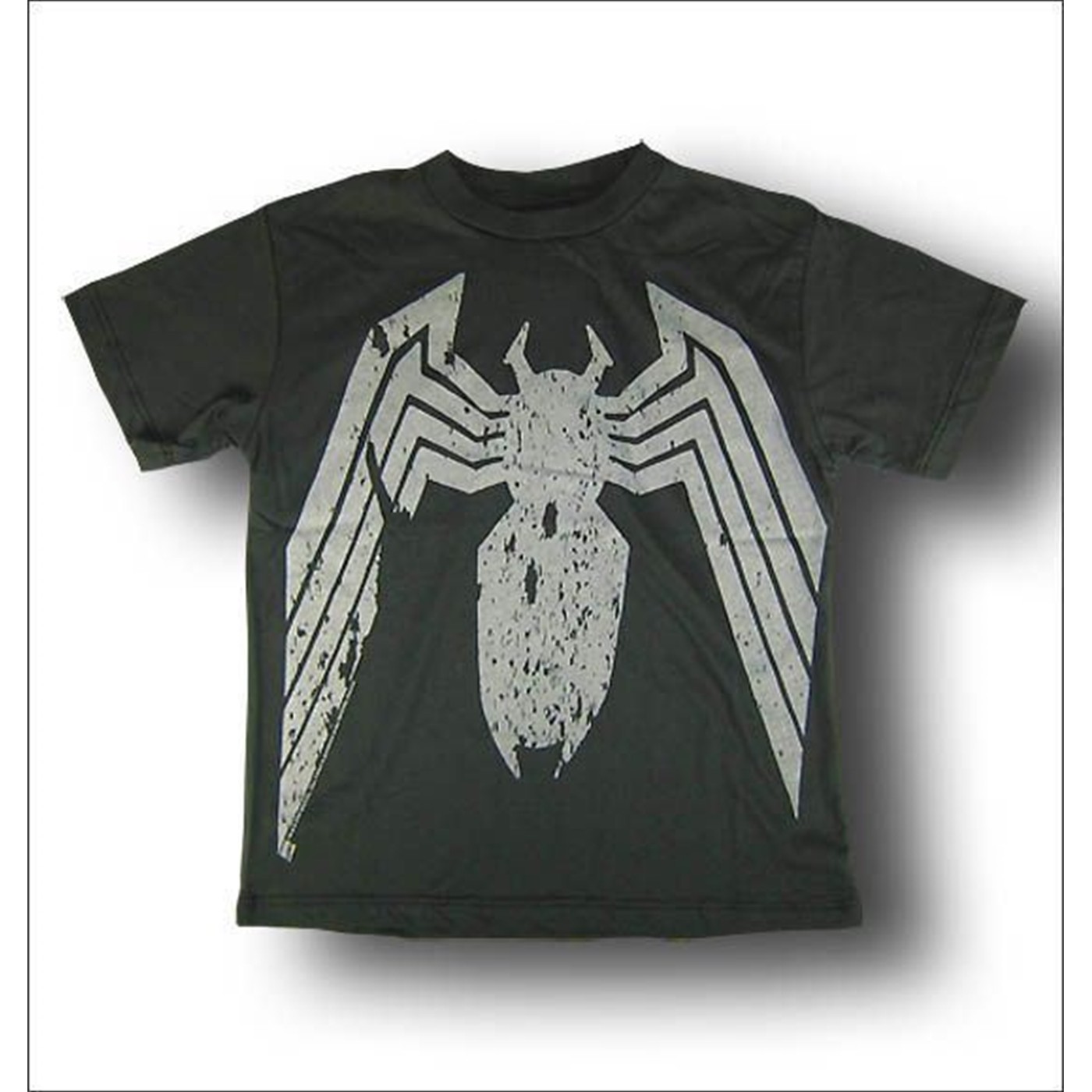 Evil Spiderman Juvenile Black Wash T-Shirt by Junk Food, Black