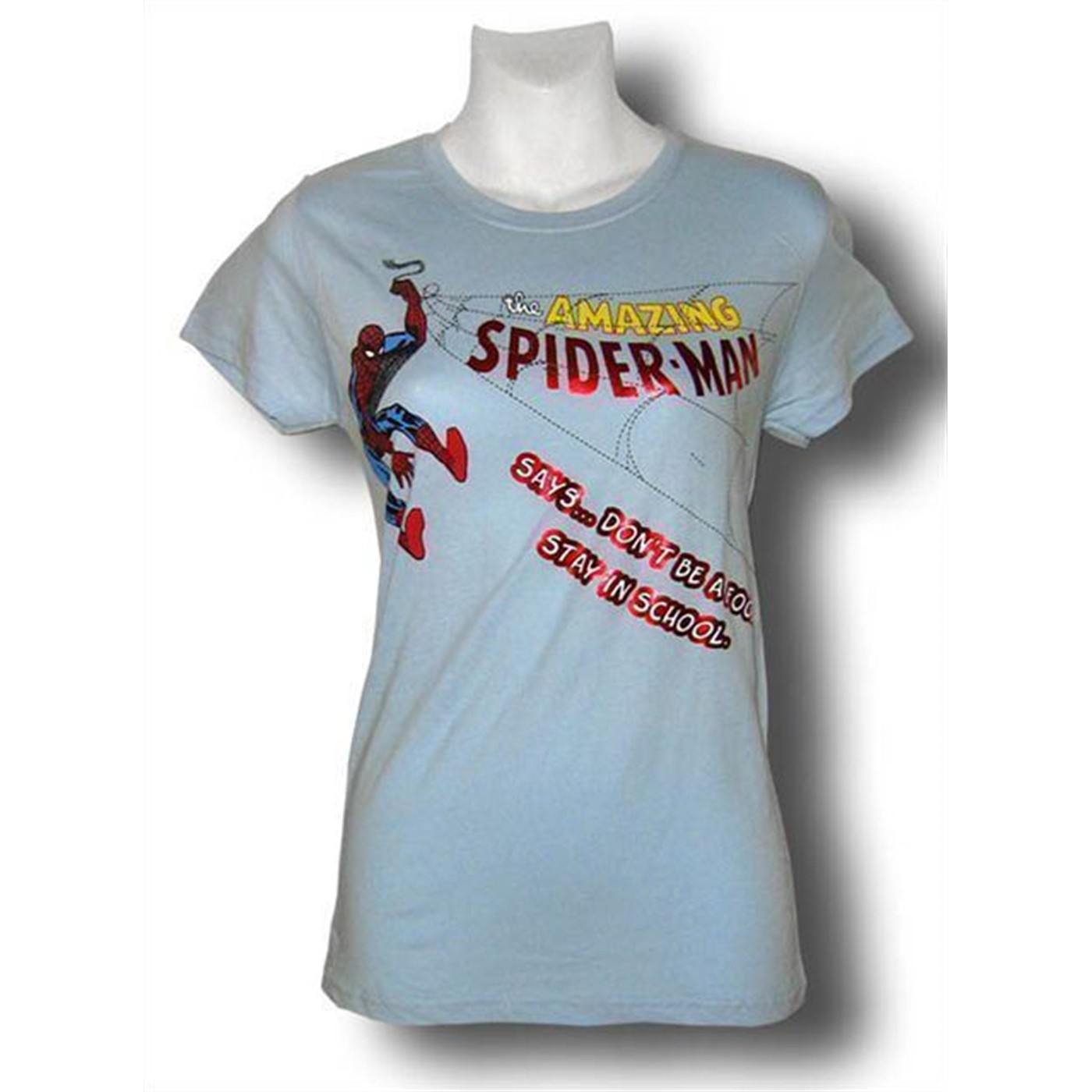 Spiderman Juniors Stay in School T-Shirt, Blue