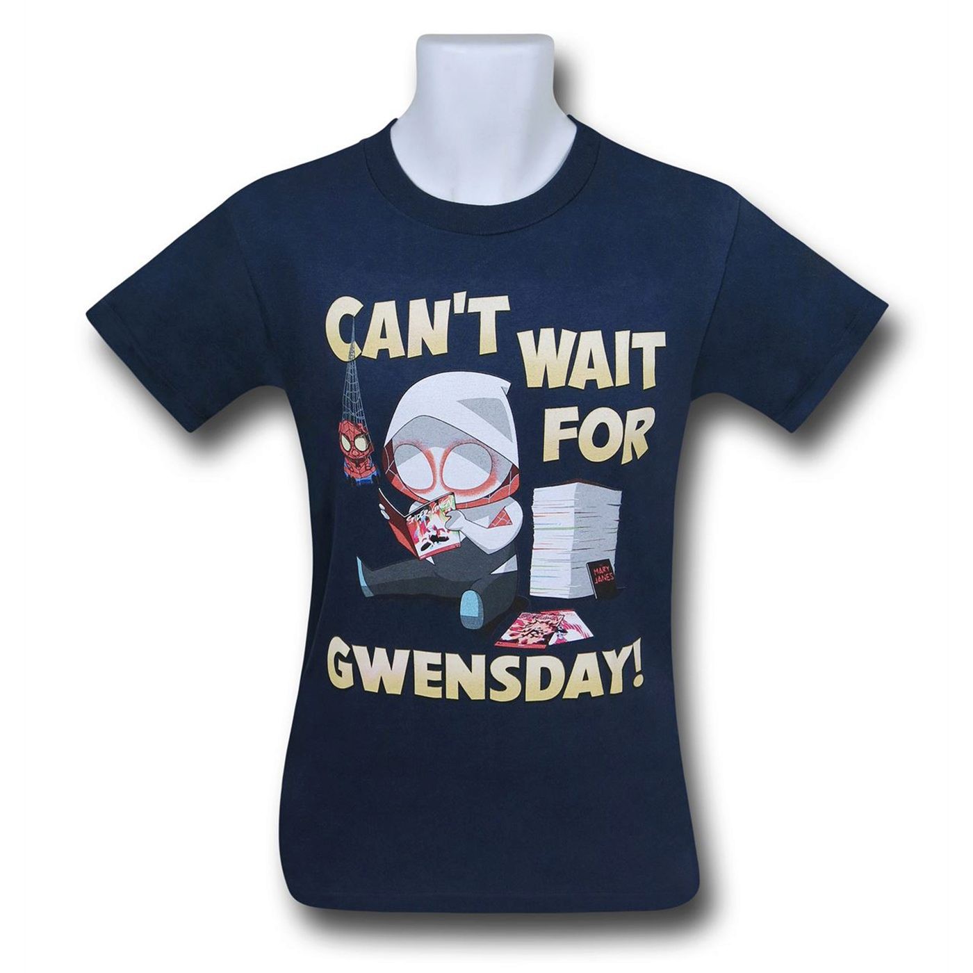 Spider Gwen Gwensday Men's T-Shirt, Blue