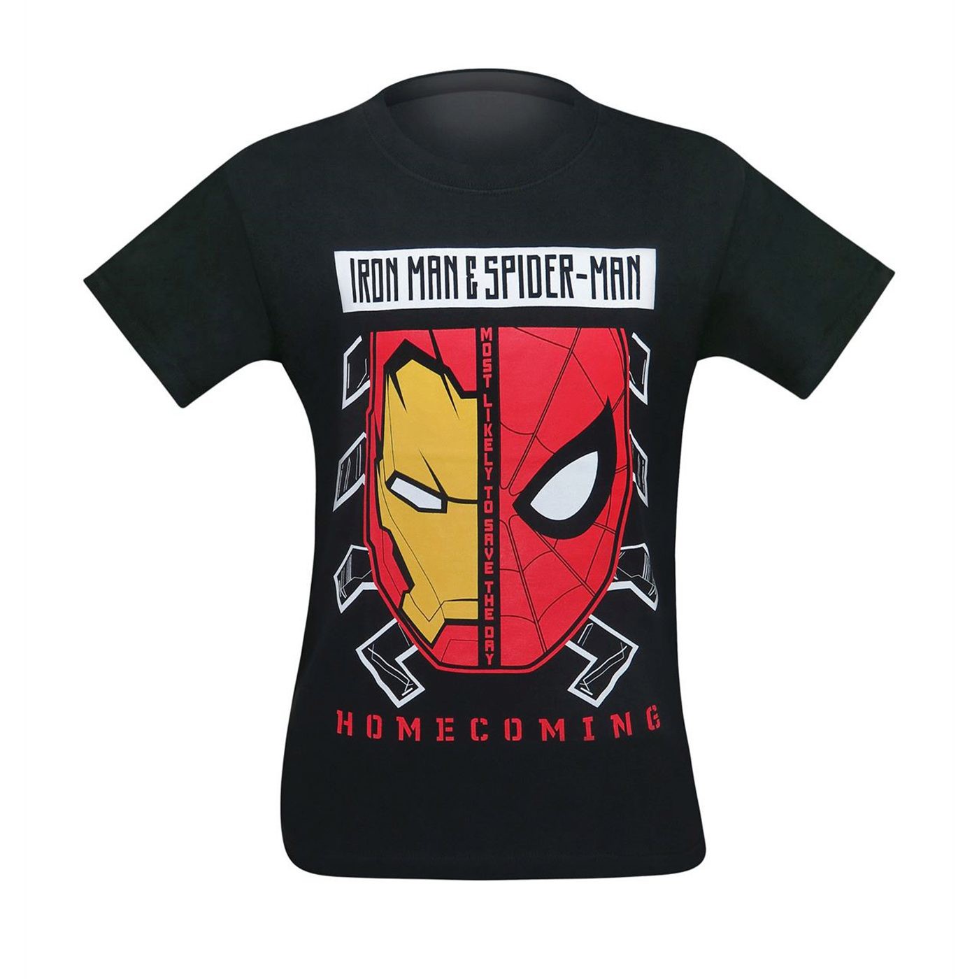 Spider-Man Homecoming Face Off Men's T-Shirt, Black