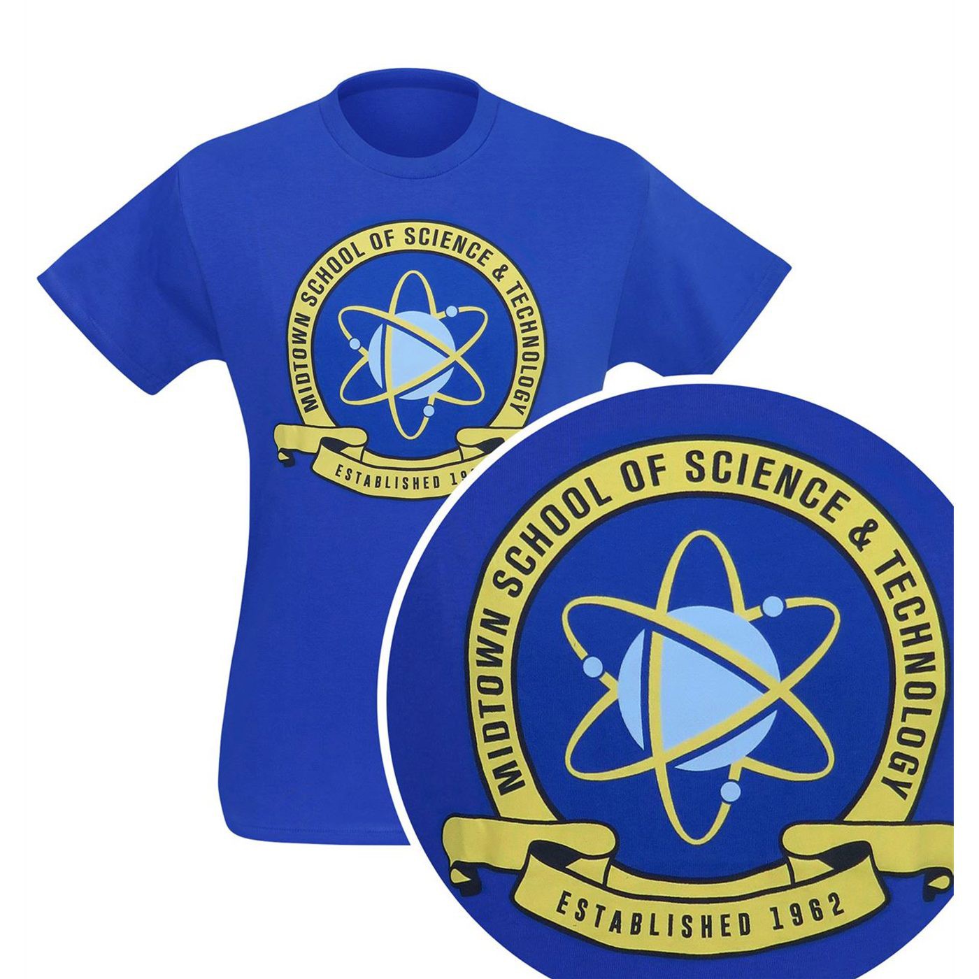 Spider-Man Homecoming Midtown School Men's T-Shirt, Blue