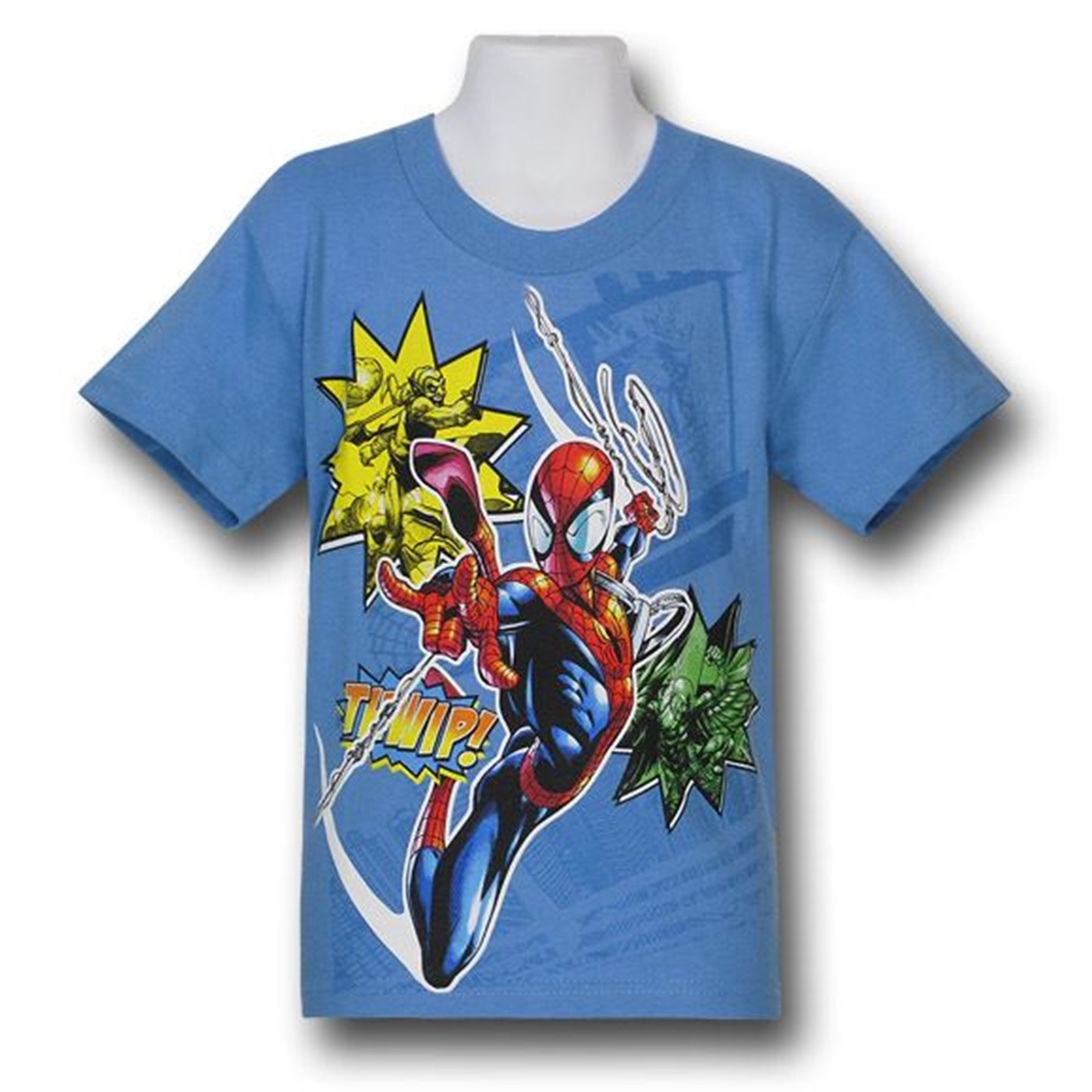 Spiderman Kids Thwipping By T-Shirt, Blue