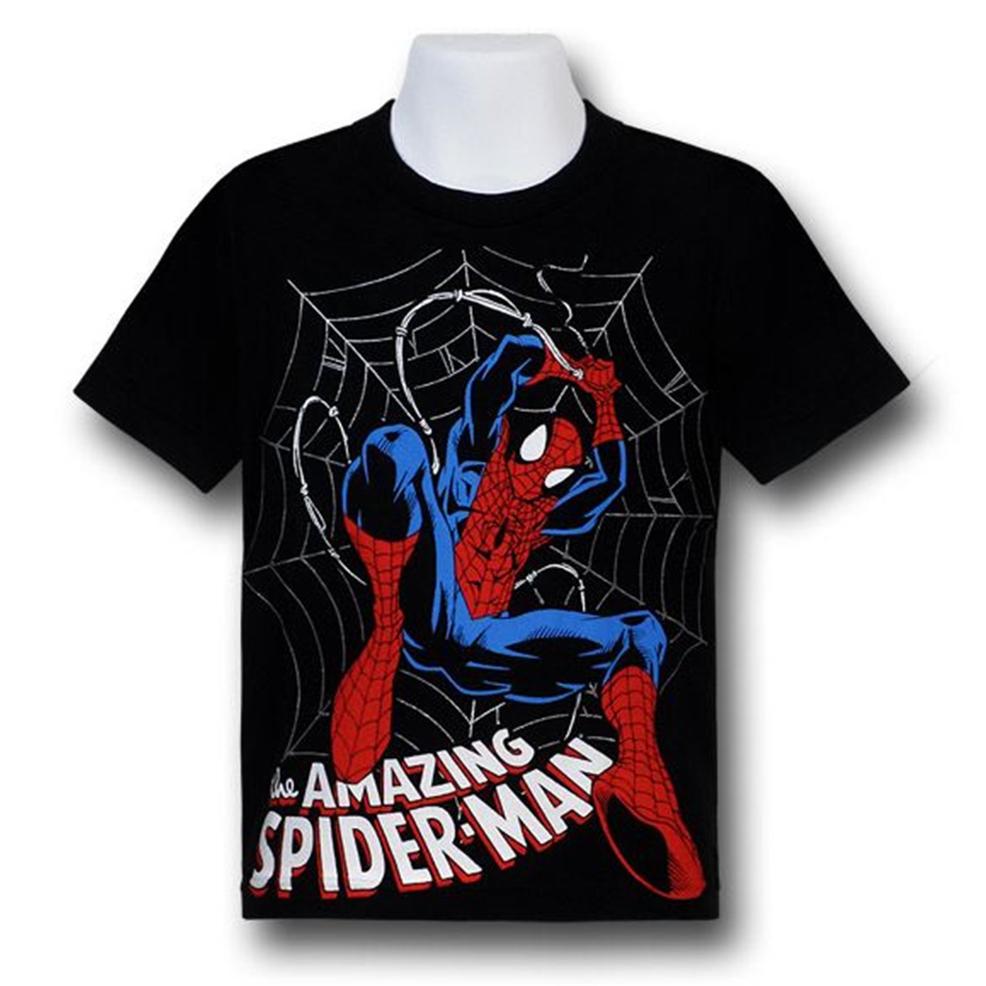 Spiderman Kids Black Amazing Swing T-Shirt, Black