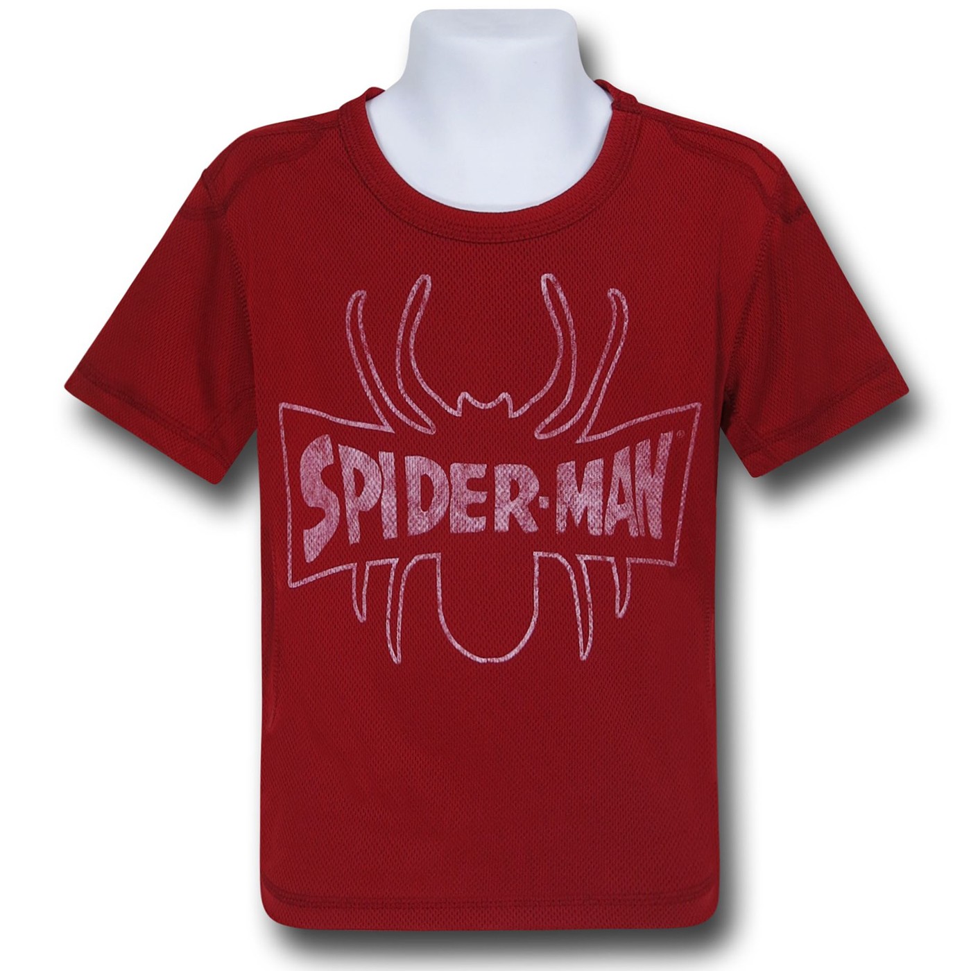 Spiderman Legs Polymesh Kids T-Shirt, Red
