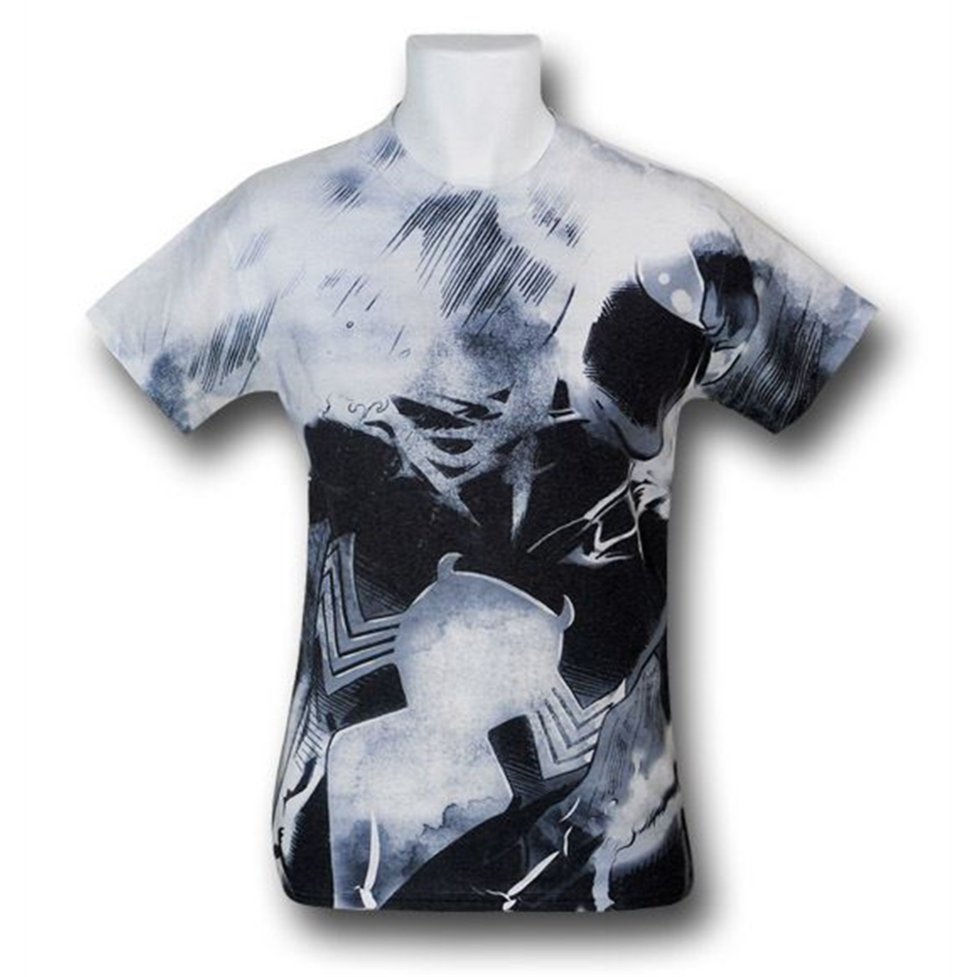 Spiderman Big Print Black Suit T-Shirt, White