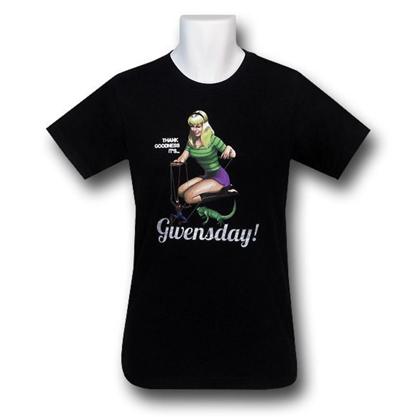 Spiderman Gwensday 30 Single T-Shirt, Black