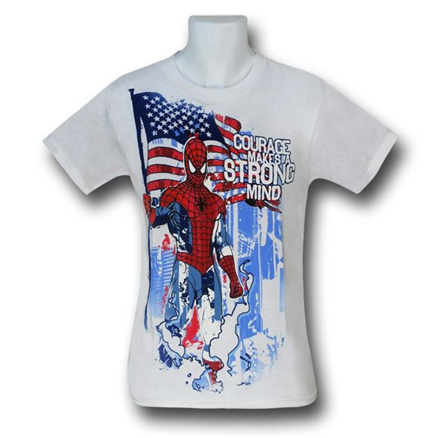 Spiderman Patriotic Spider T-Shirt, White