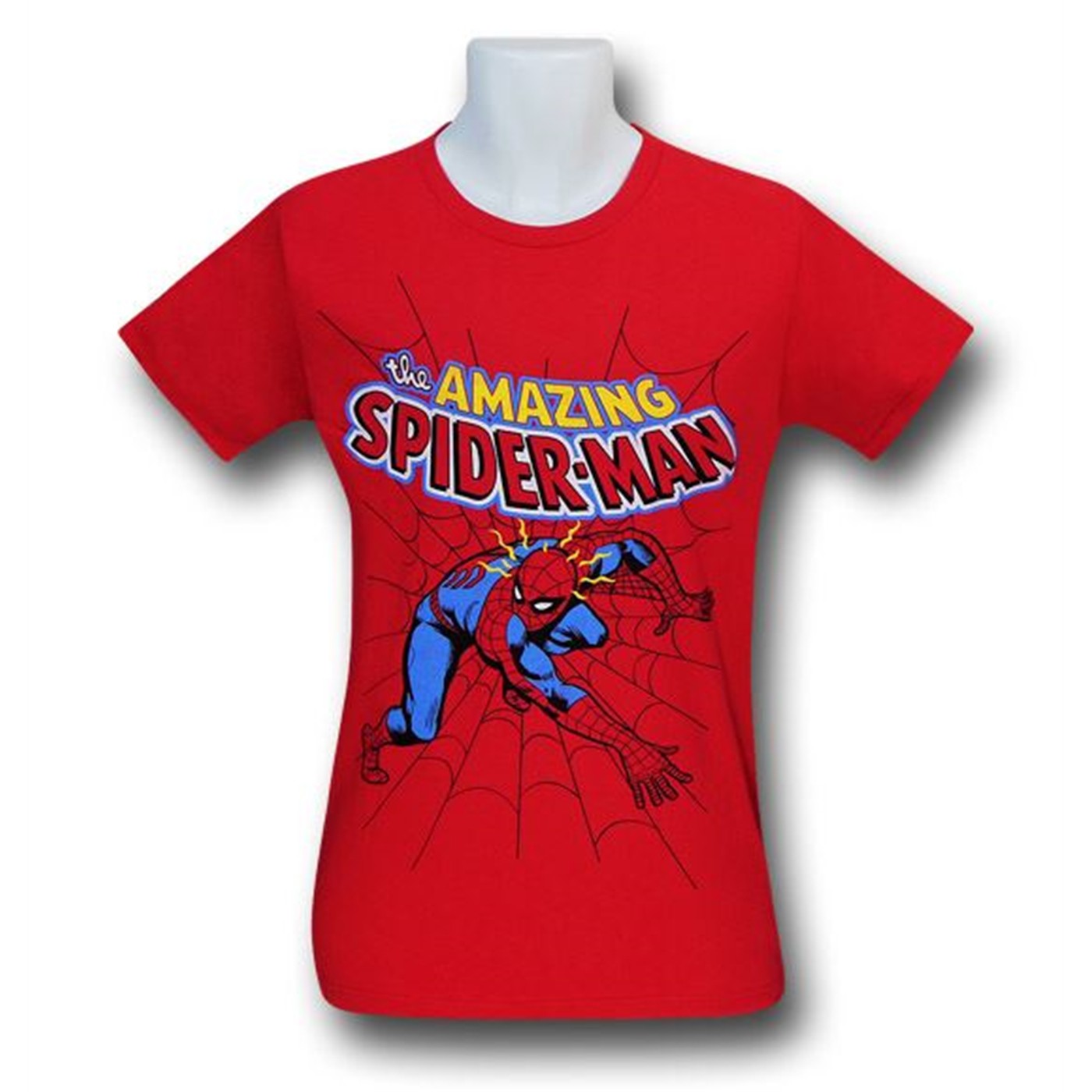 Spiderman Spider Sense Web 30 Single Red T-Shirt, Red