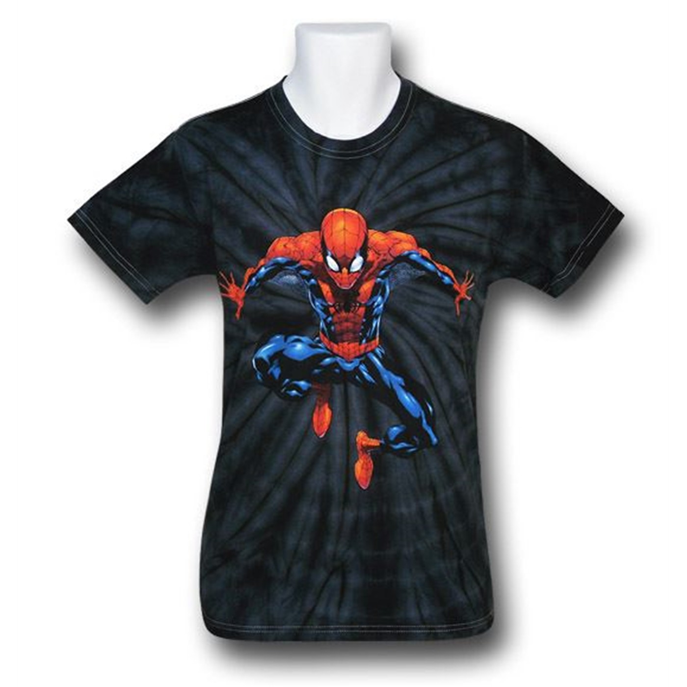 Spiderman Tie-Dye Cling T-Shirt, Black