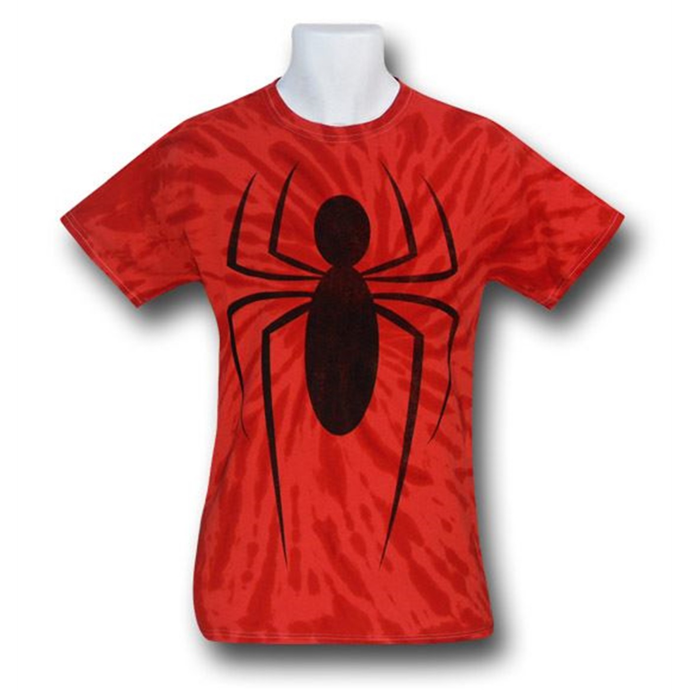 Spiderman Tie-Dye Symbol Red T-Shirt, Red