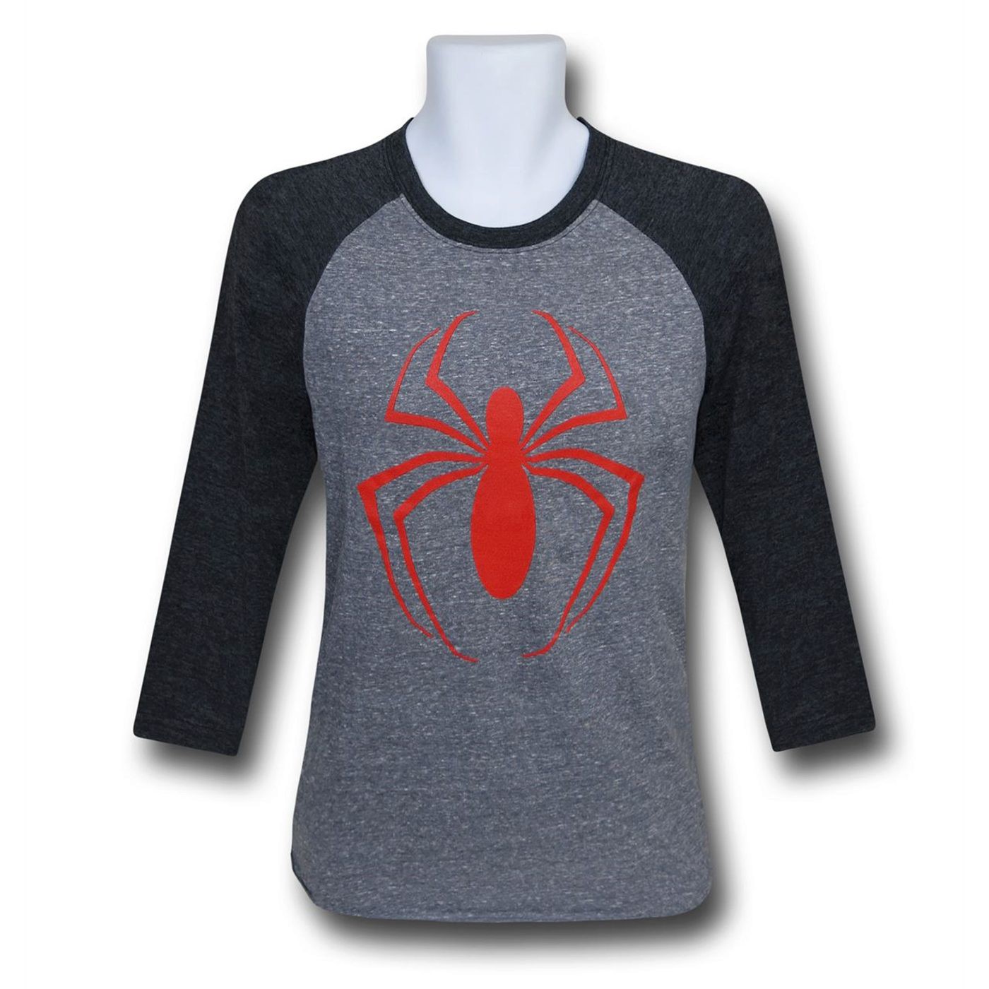 Ultimate Spiderman Symbol Men's Baseball T-Shirt, Grey
