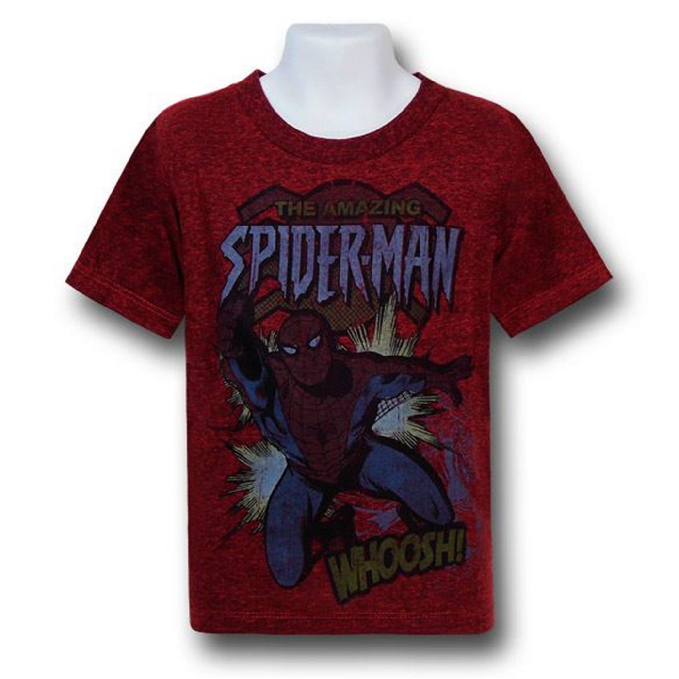Spiderman Whoosh! Kids Red Decco T-Shirt, Red