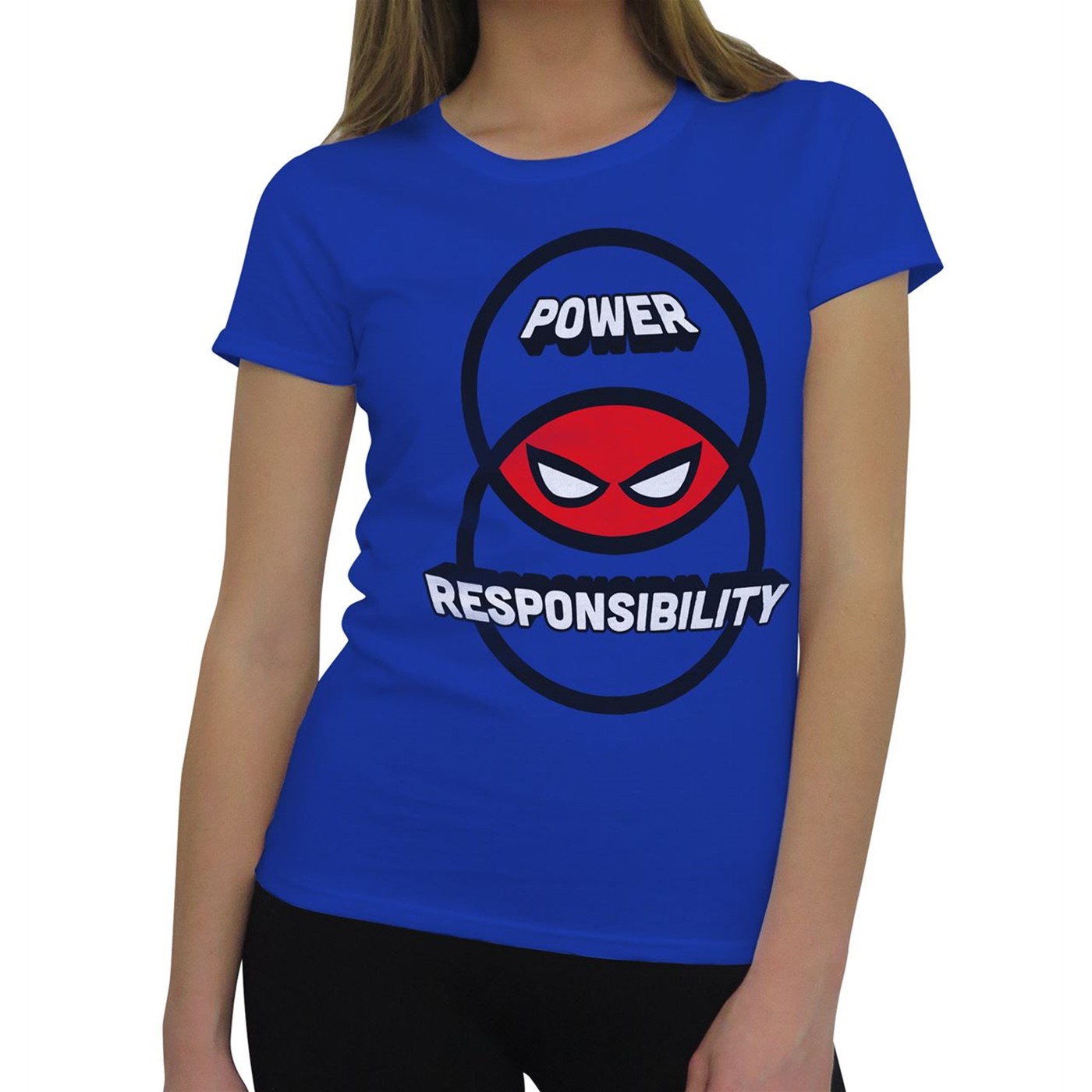 Venn Power and Responsibility Women's T-Shirt, Blue
