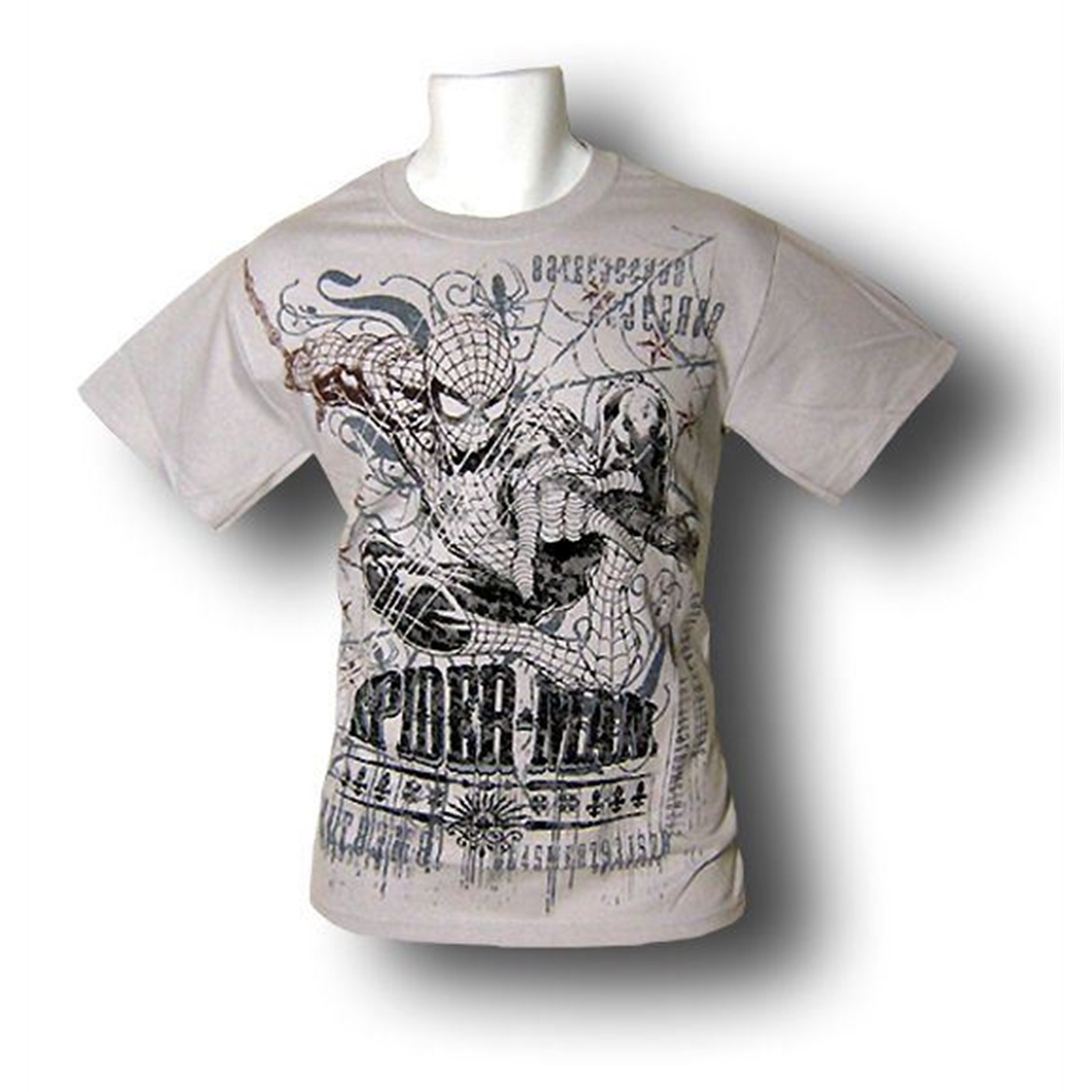 Spiderman Gray Distressed Hurry Up T-Shirt, Grey