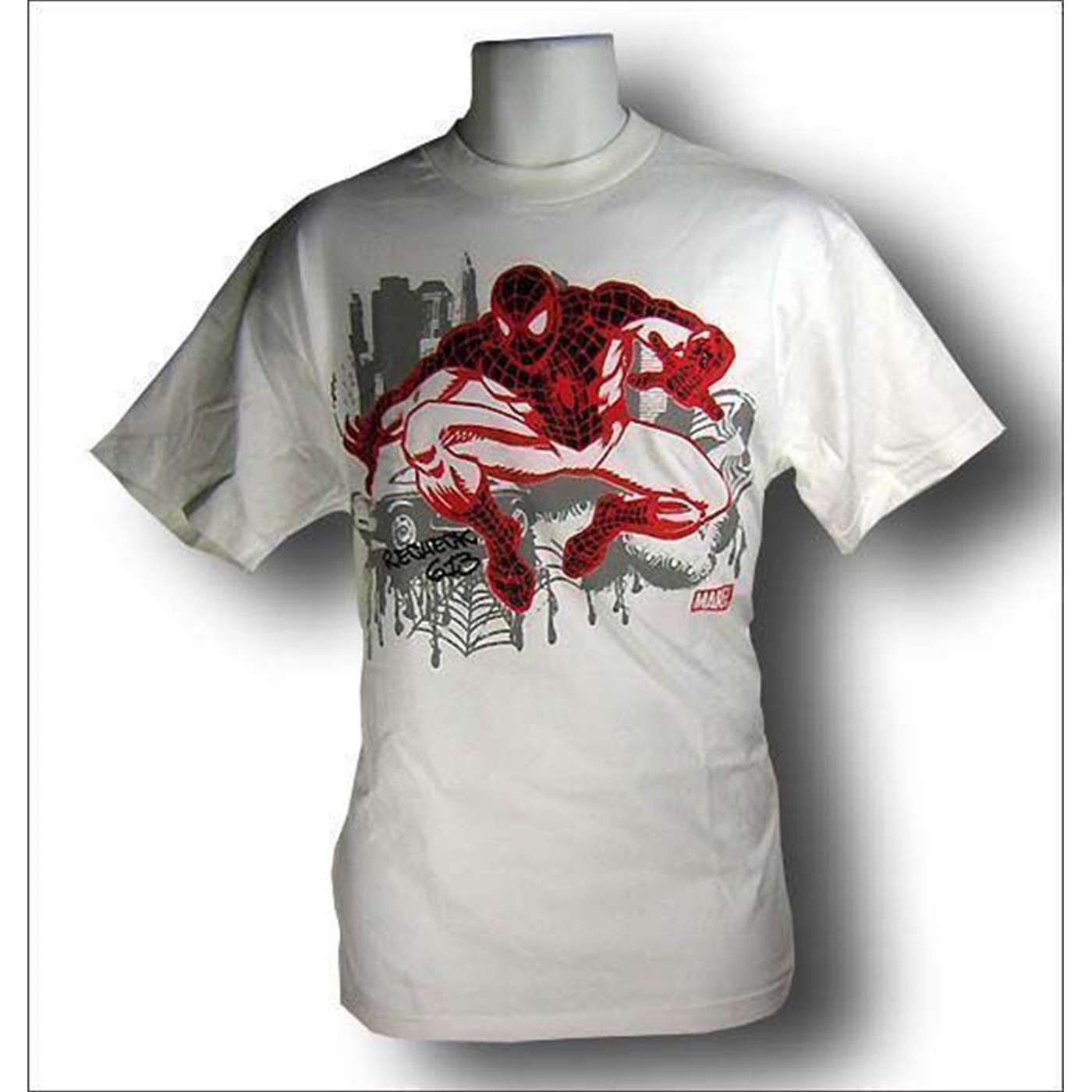 Spiderman Red Black White T-Shirt, White