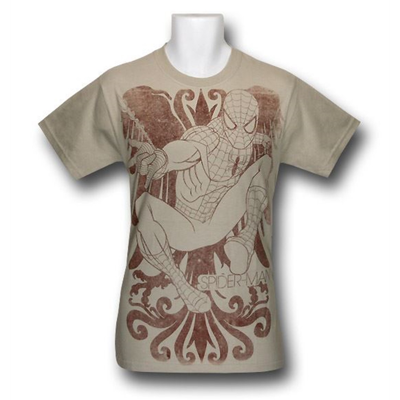 Spiderman Sandy Spider Full Print T-Shirt, Brown