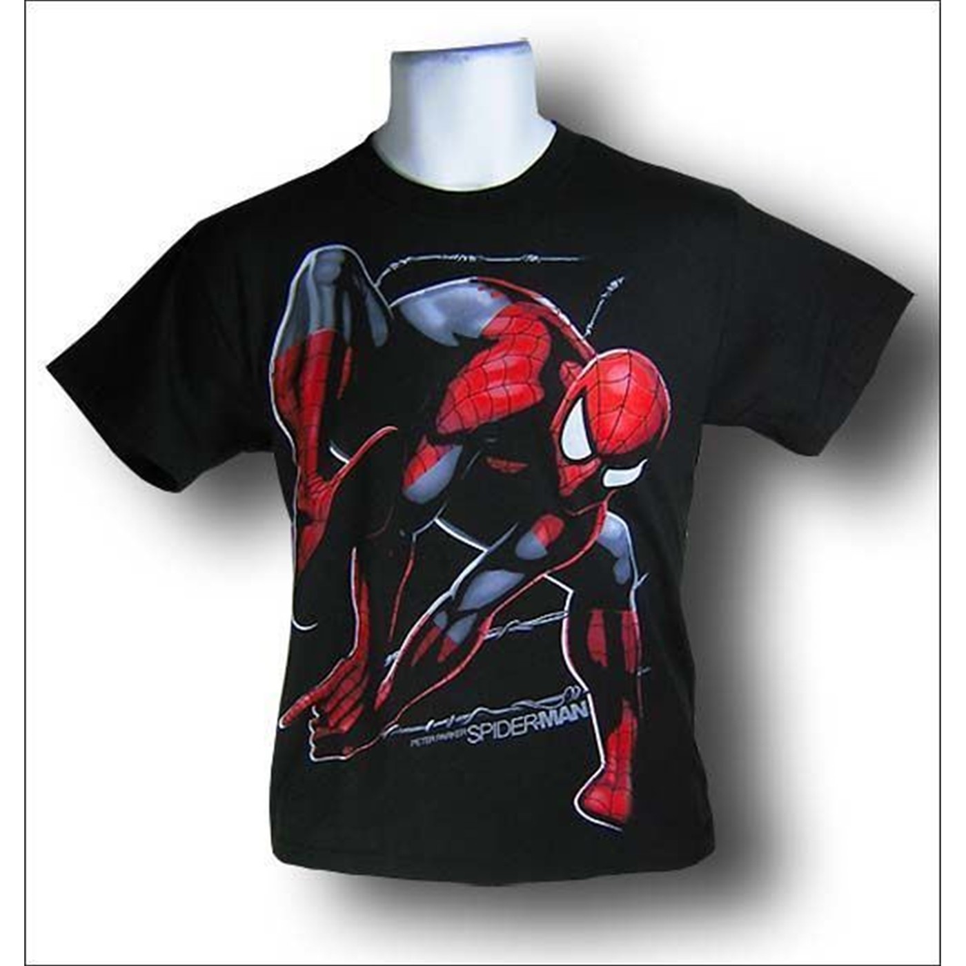 Spiderman Youth Peter Parker is Spiderman T-Shirt, Black